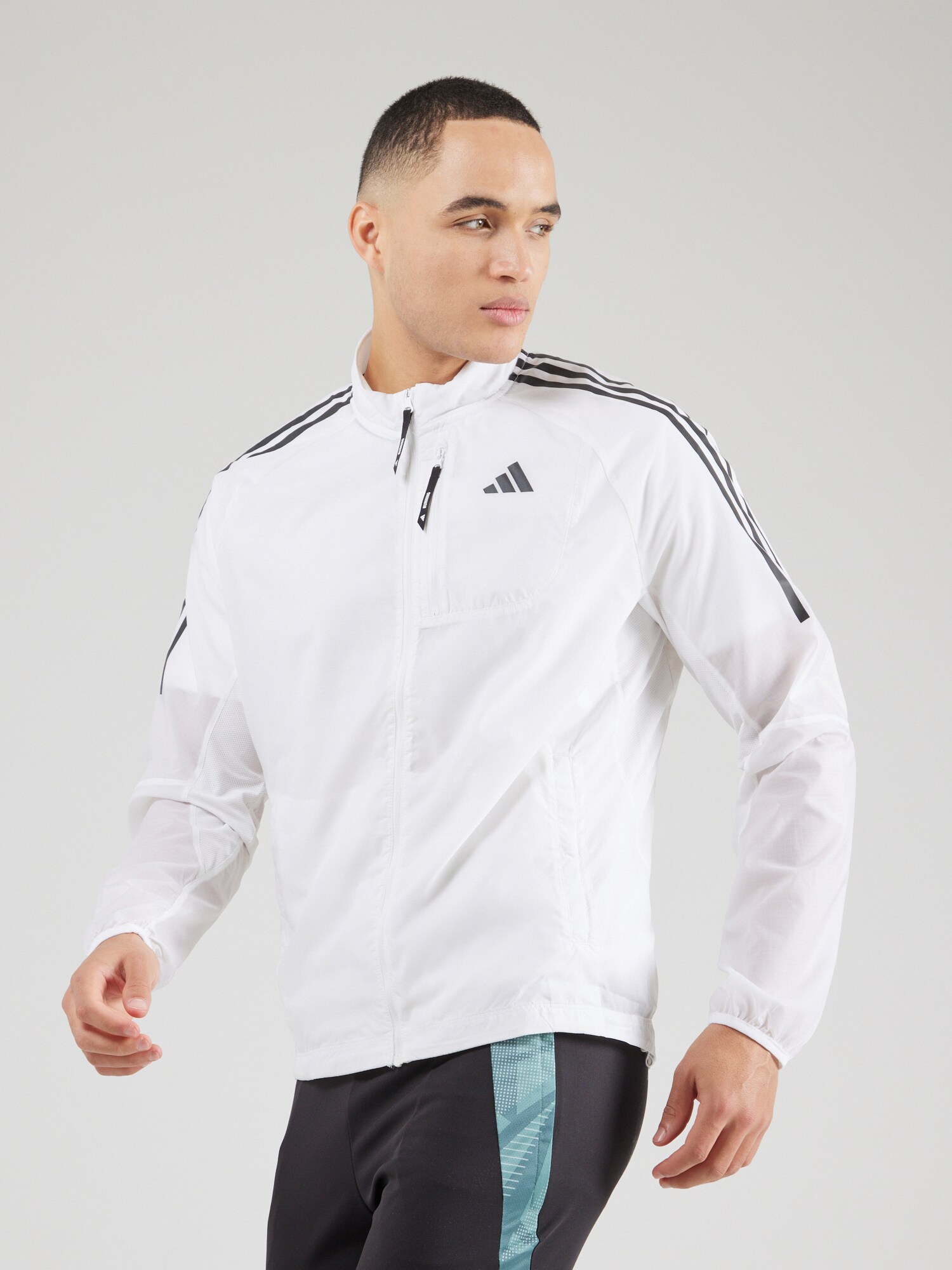 ADIDAS PERFORMANCE Tréningdzseki 'Own the Run'  fekete / fehér termék 2. képe