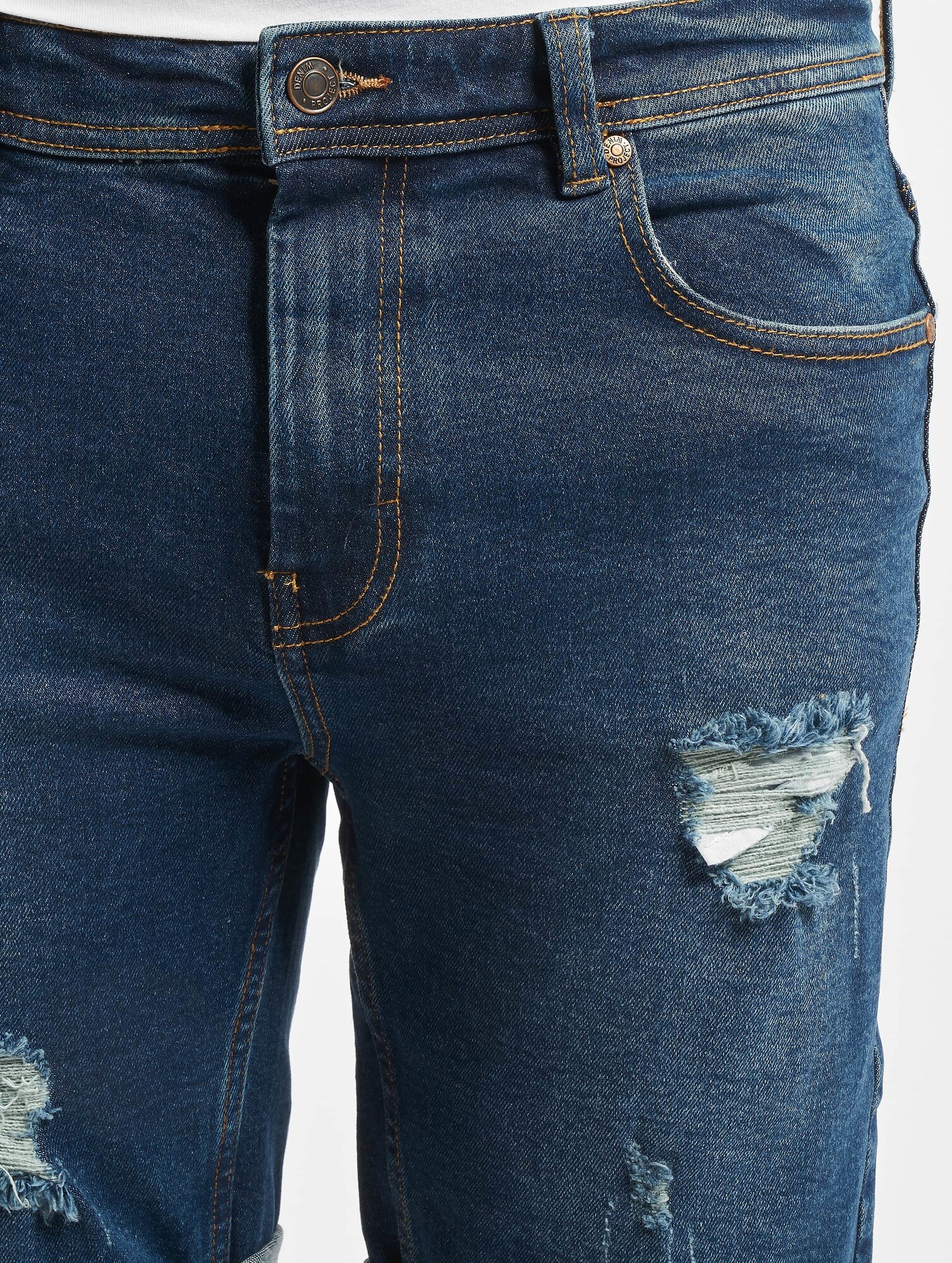 Denim Project Nohavice 'Mr. Orange' modrá denim (obrázok 6)
