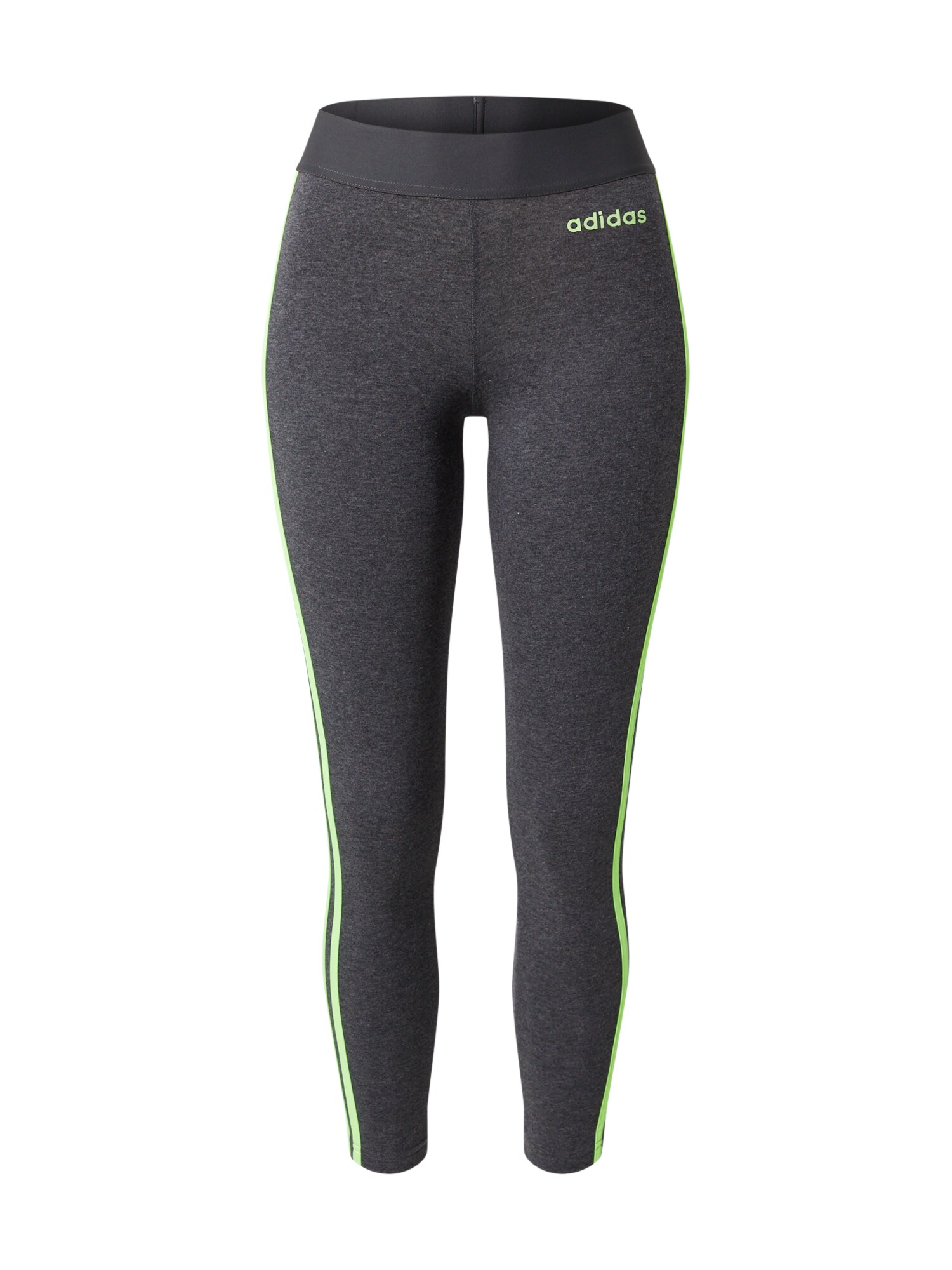 ADIDAS PERFORMANCE Sportinės kelnės  tamsiai pilka / neoninė žalia