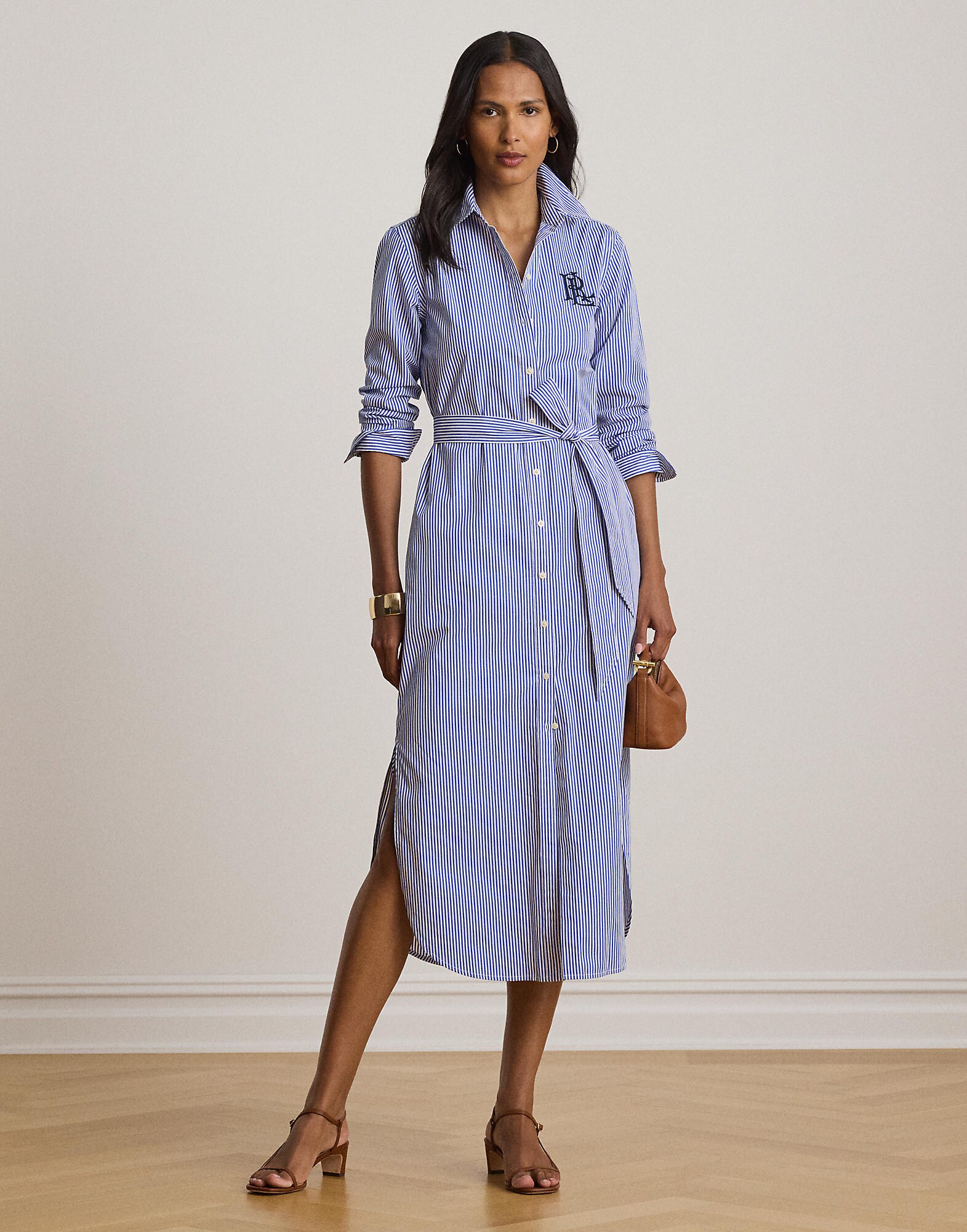Lauren Ralph Lauren Vestido camisero  navy / blanco – imagen 4