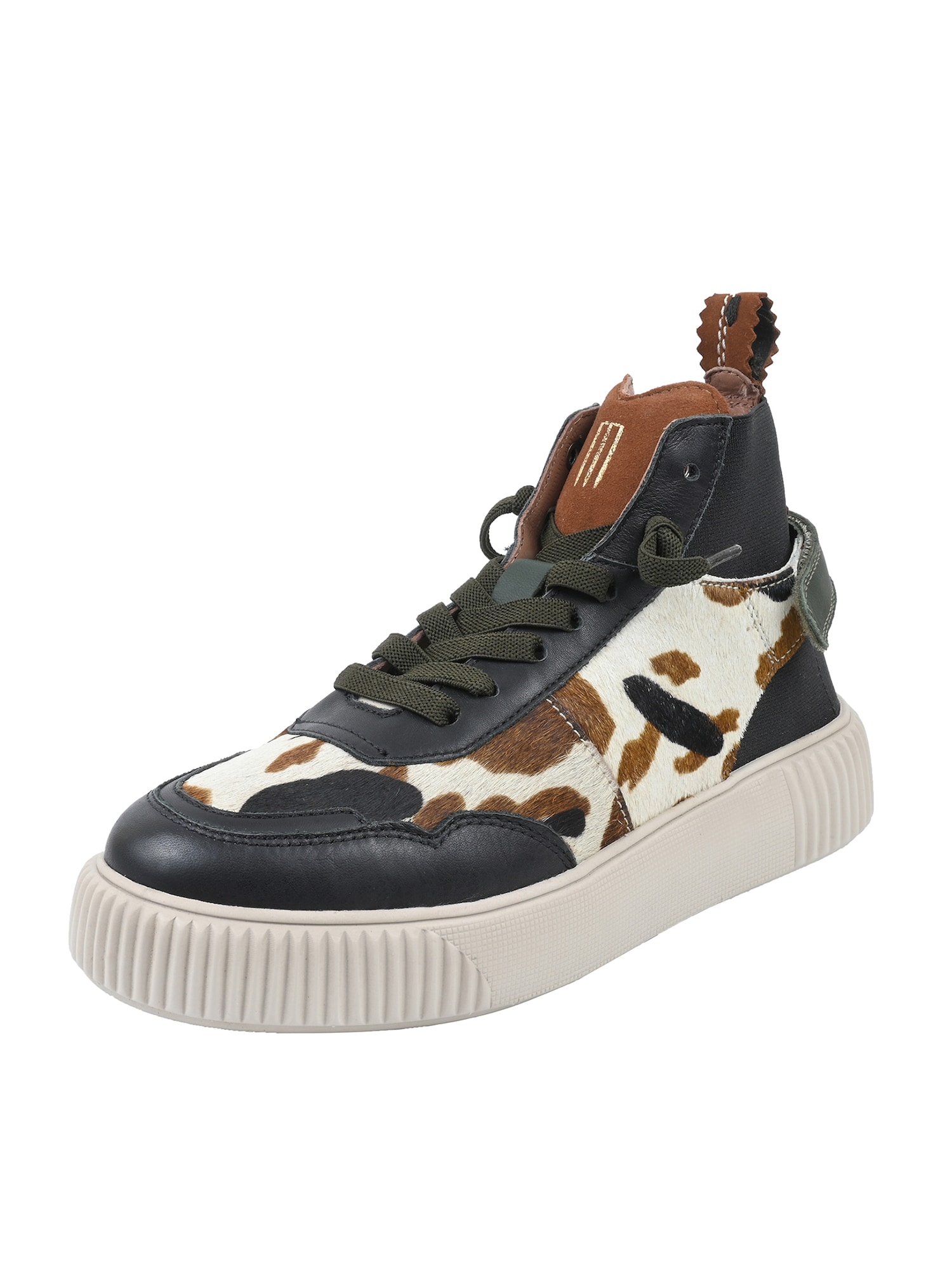 Crickit Sneakers hoog ' REBEKA ' bruin zwart wit