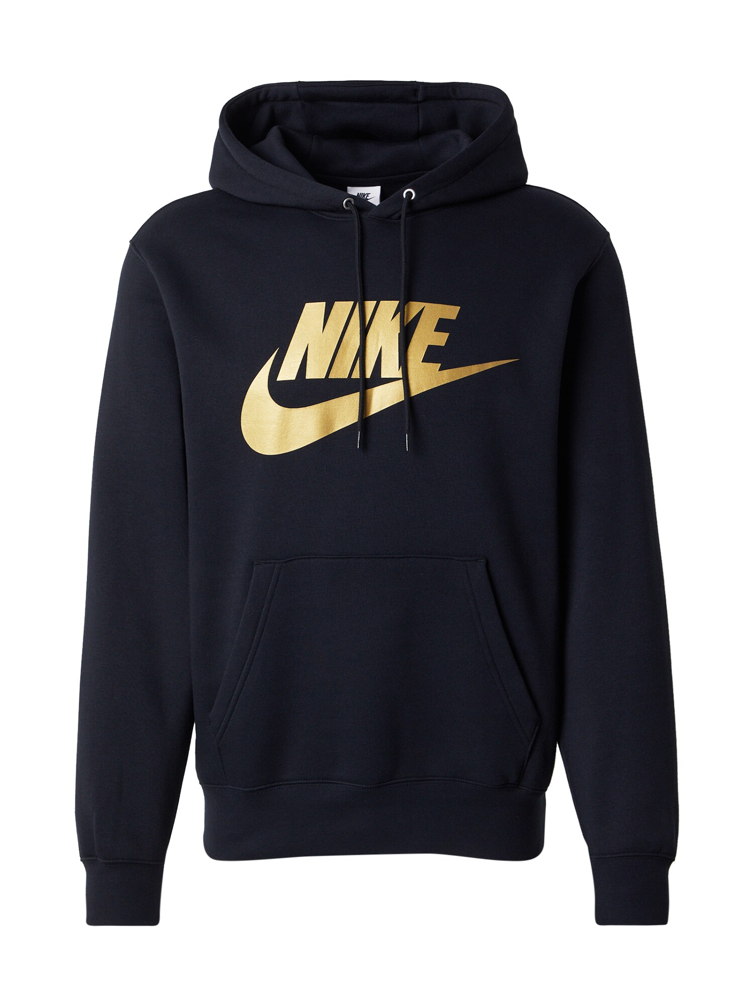 Nike Sportswear Bluză de molton 'CLUB'  galben auriu / negru