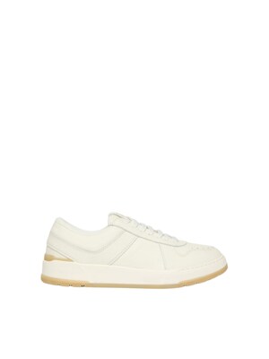 Max Mara Zapatillas deportivas bajas 'MXABLOCCO White Leather Sneakers'  blanco