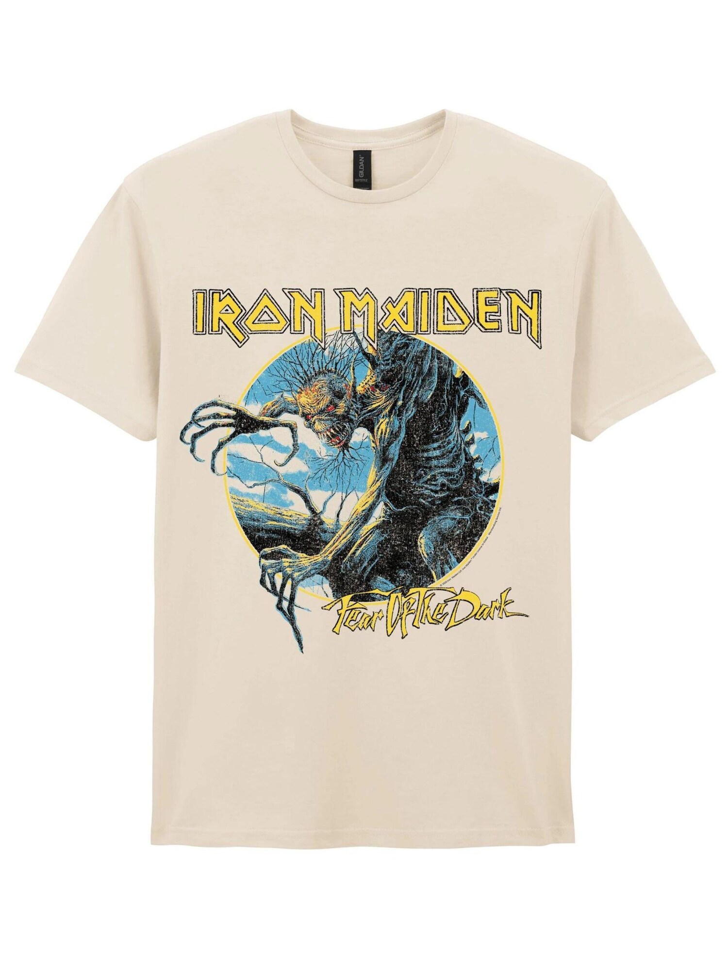Iron Maiden Camiseta 'Iron Maiden Fear Of The Dark Vintage T-Shirt' blanco natural – imagen 1
