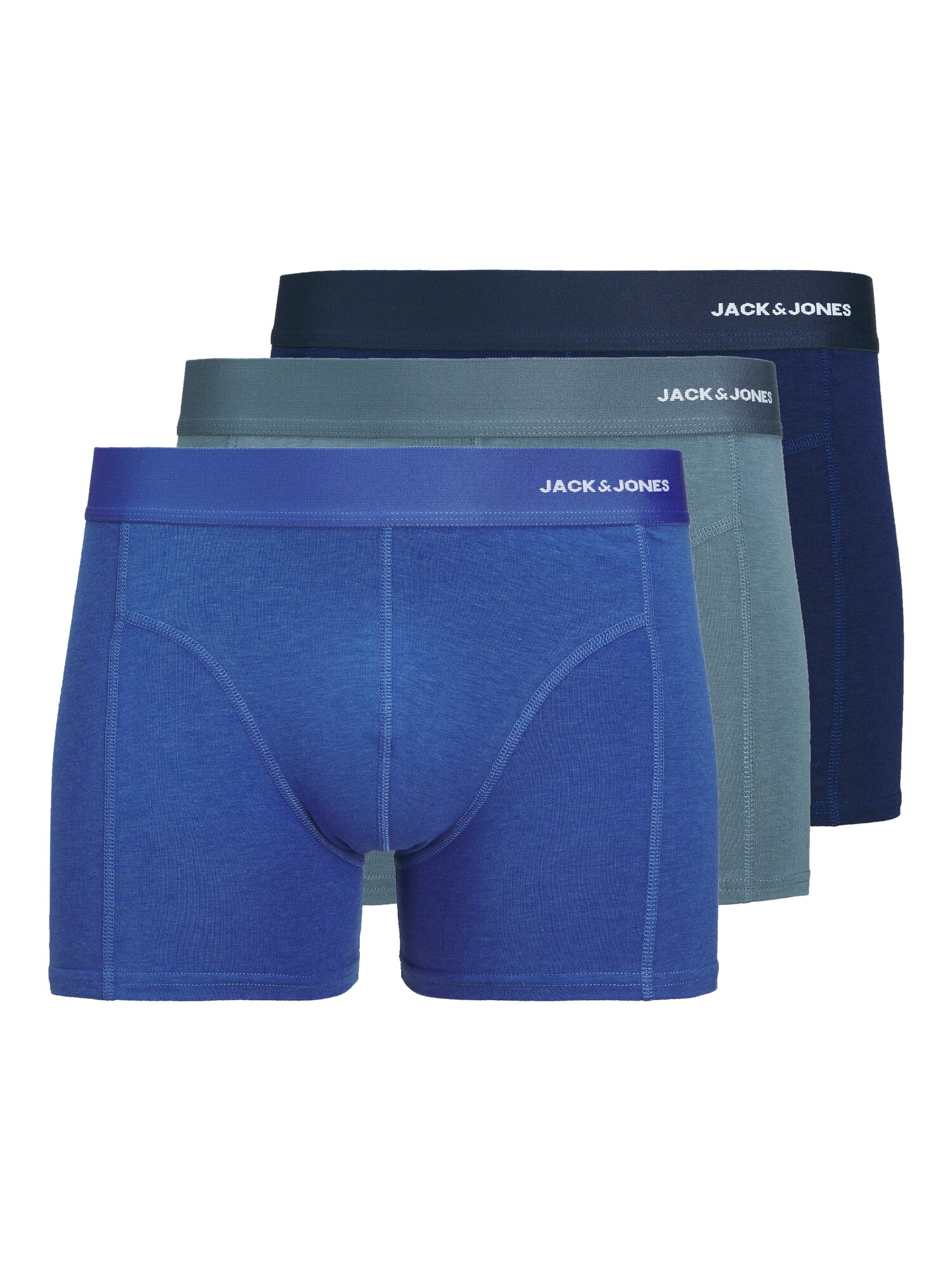 JACK & JONES Boxeri  bleumarin / albastru cobalt / cyan