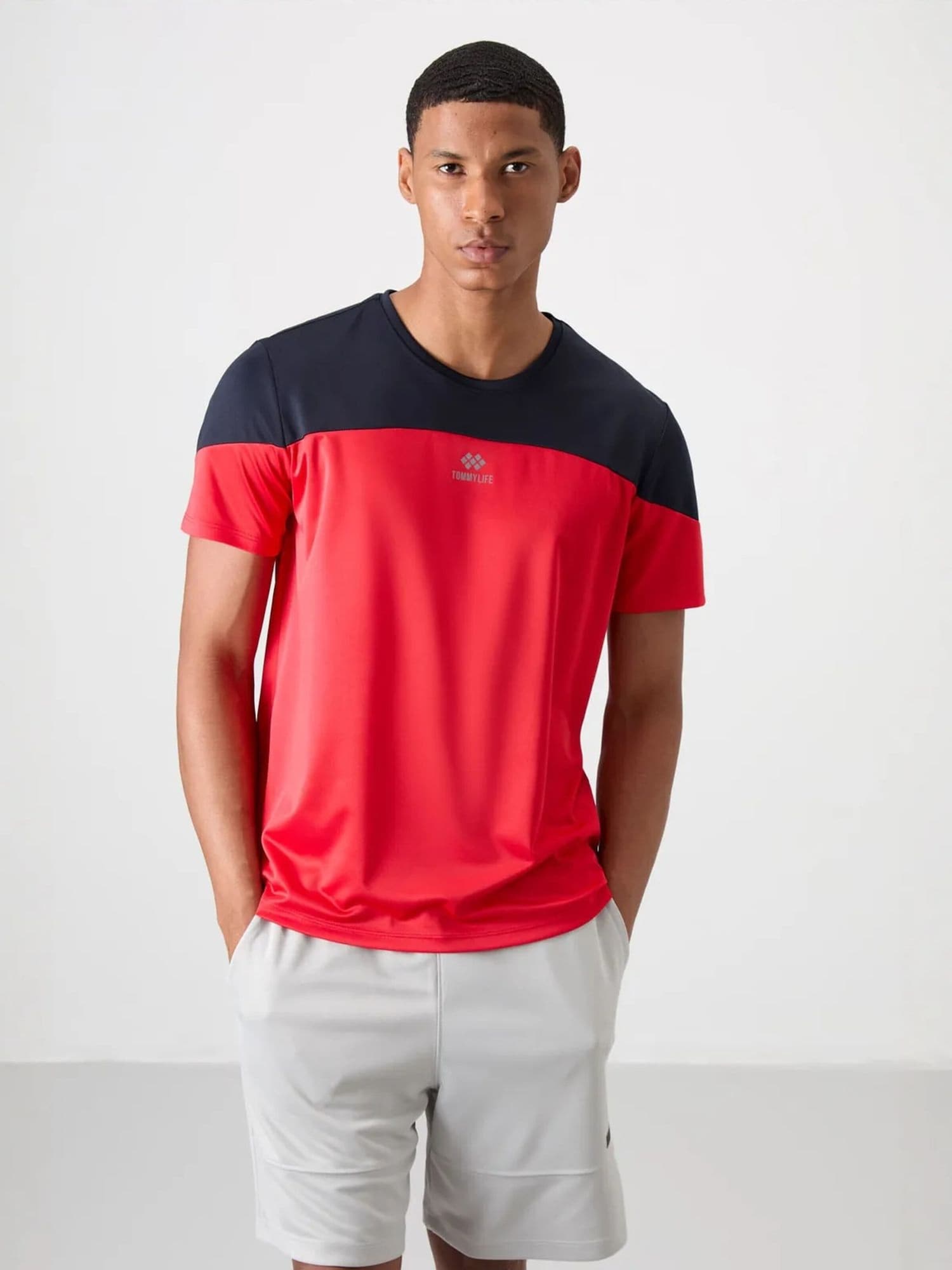 Tommy Life Majica 'T-Shirts' plava / svijetlocrvena
