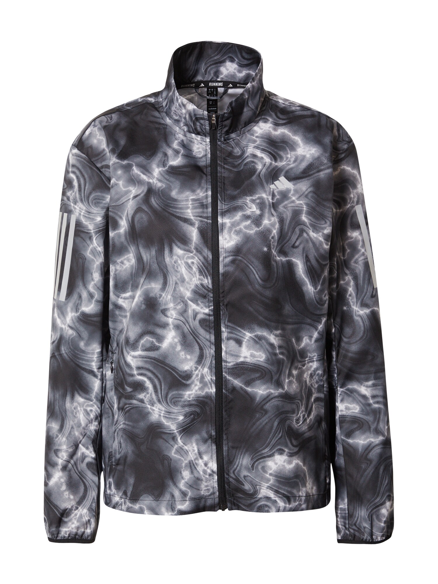 ADIDAS PERFORMANCE Sportska jakna 'Own The Run Allover Print '  noćno plava / crna / bijela