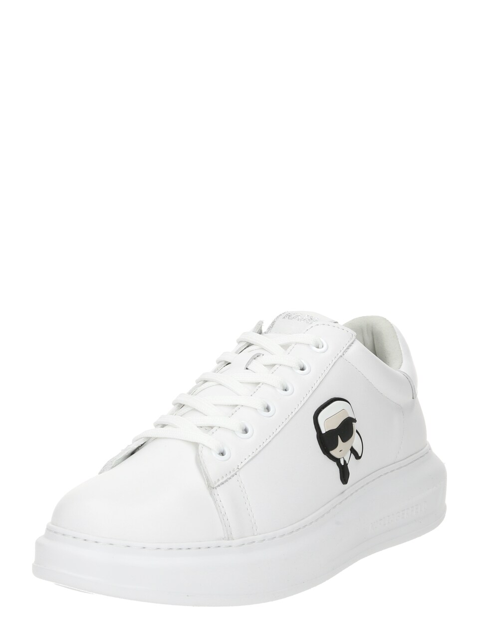 Låg sneaker beige / svart / silver