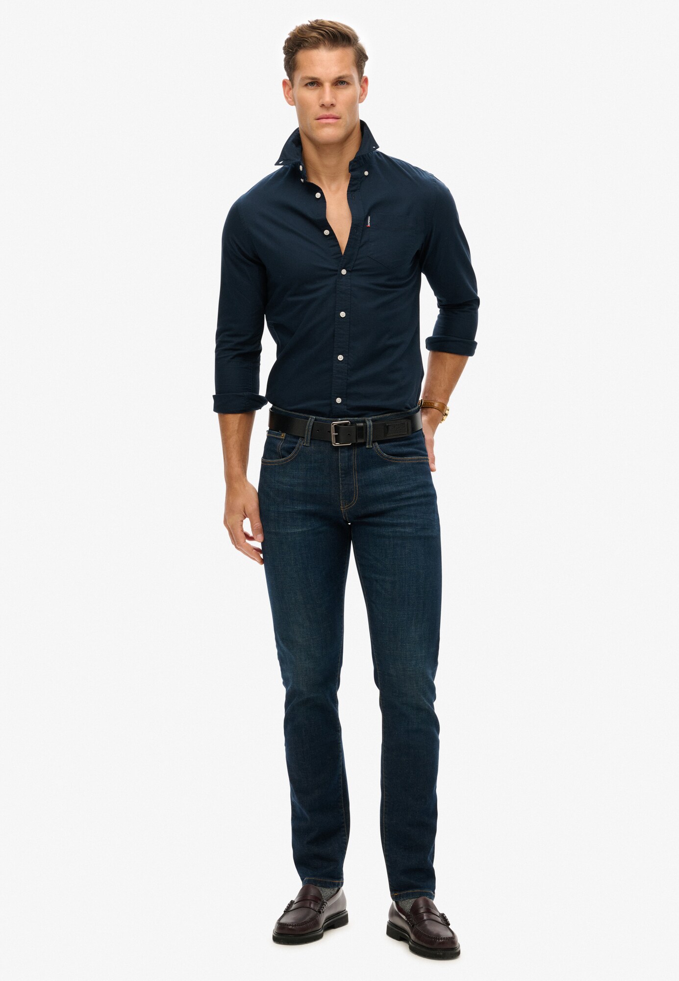 Superdry & Co Košeľa 'Essentials' námornícka modrá (obrázok 3)