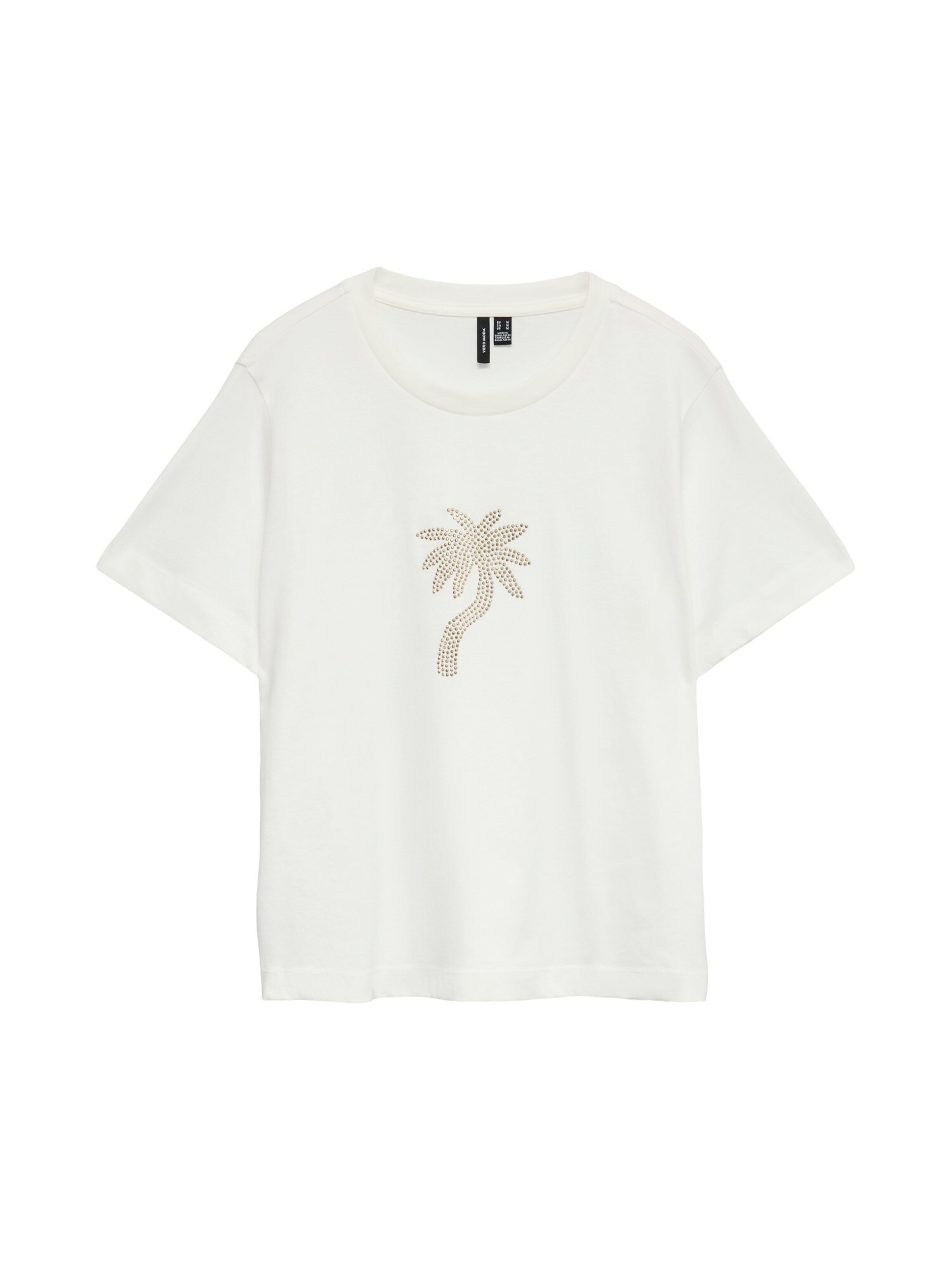 VERO MODA Tricou 'VMPALMA METTE'  auriu / alb