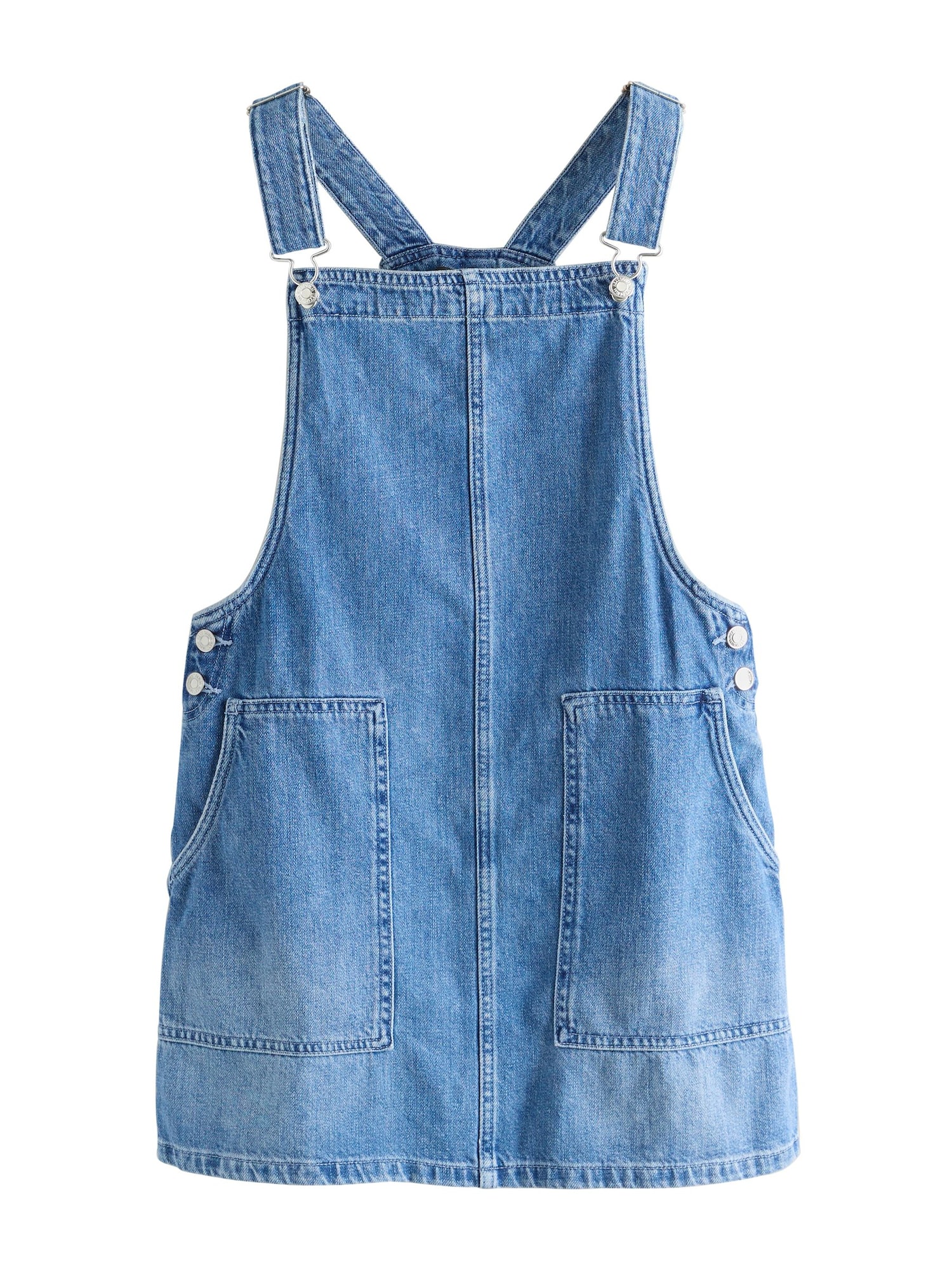 Next Salopetă rochie scurtă  albastru denim