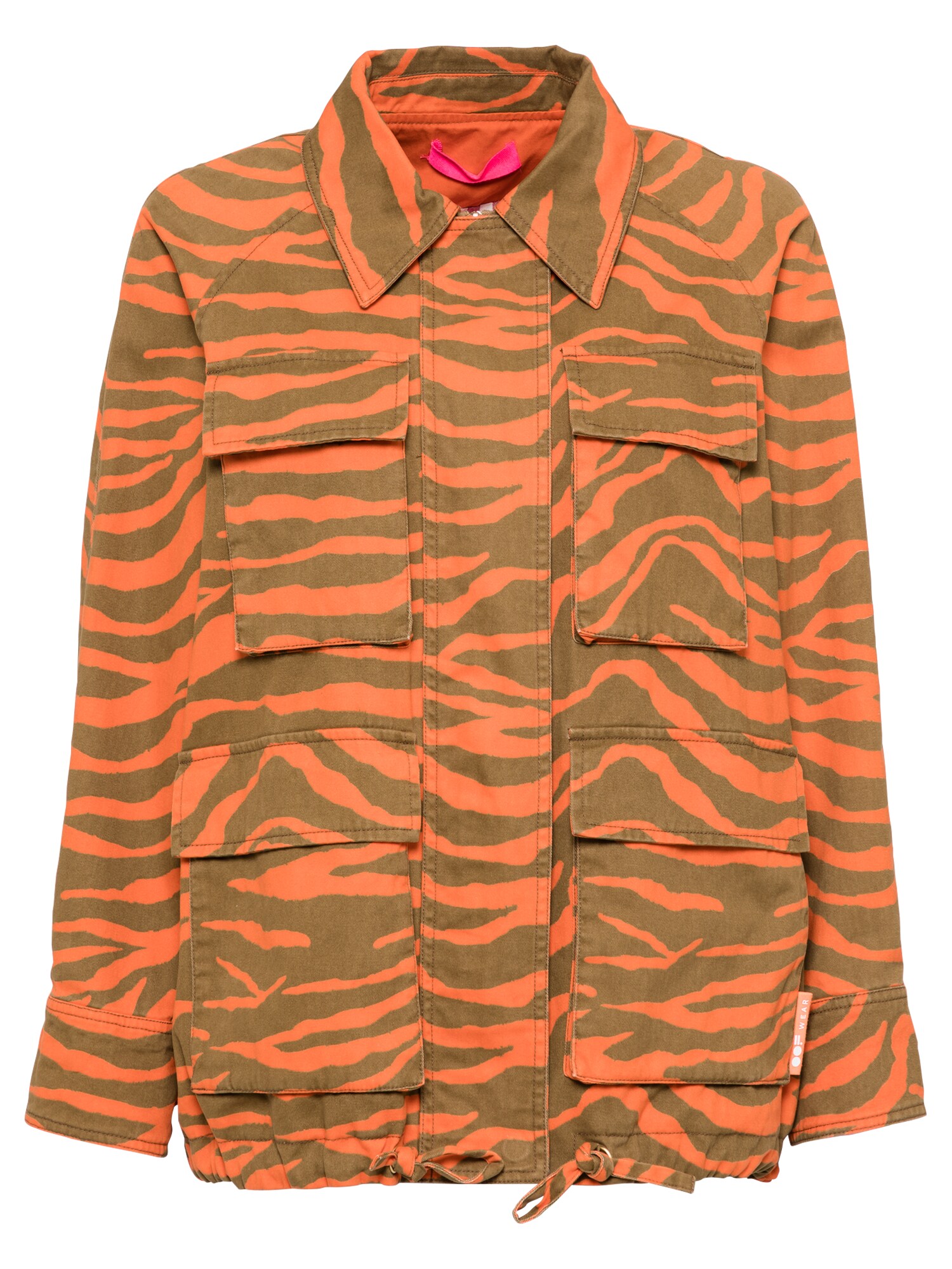 OOF WEAR Prechodná bunda olivová / oranžová