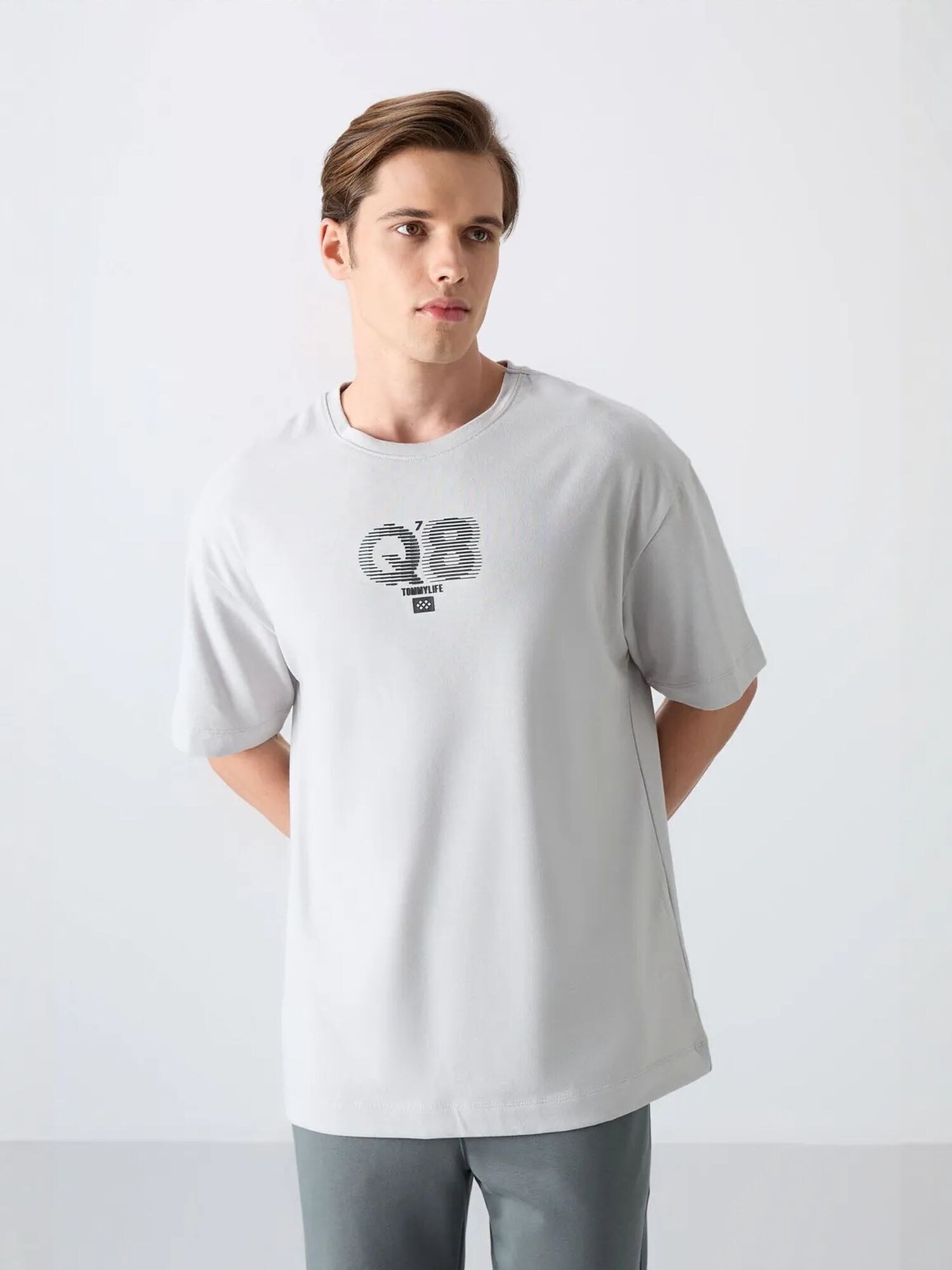 Tommy Life Majica crna / bijela