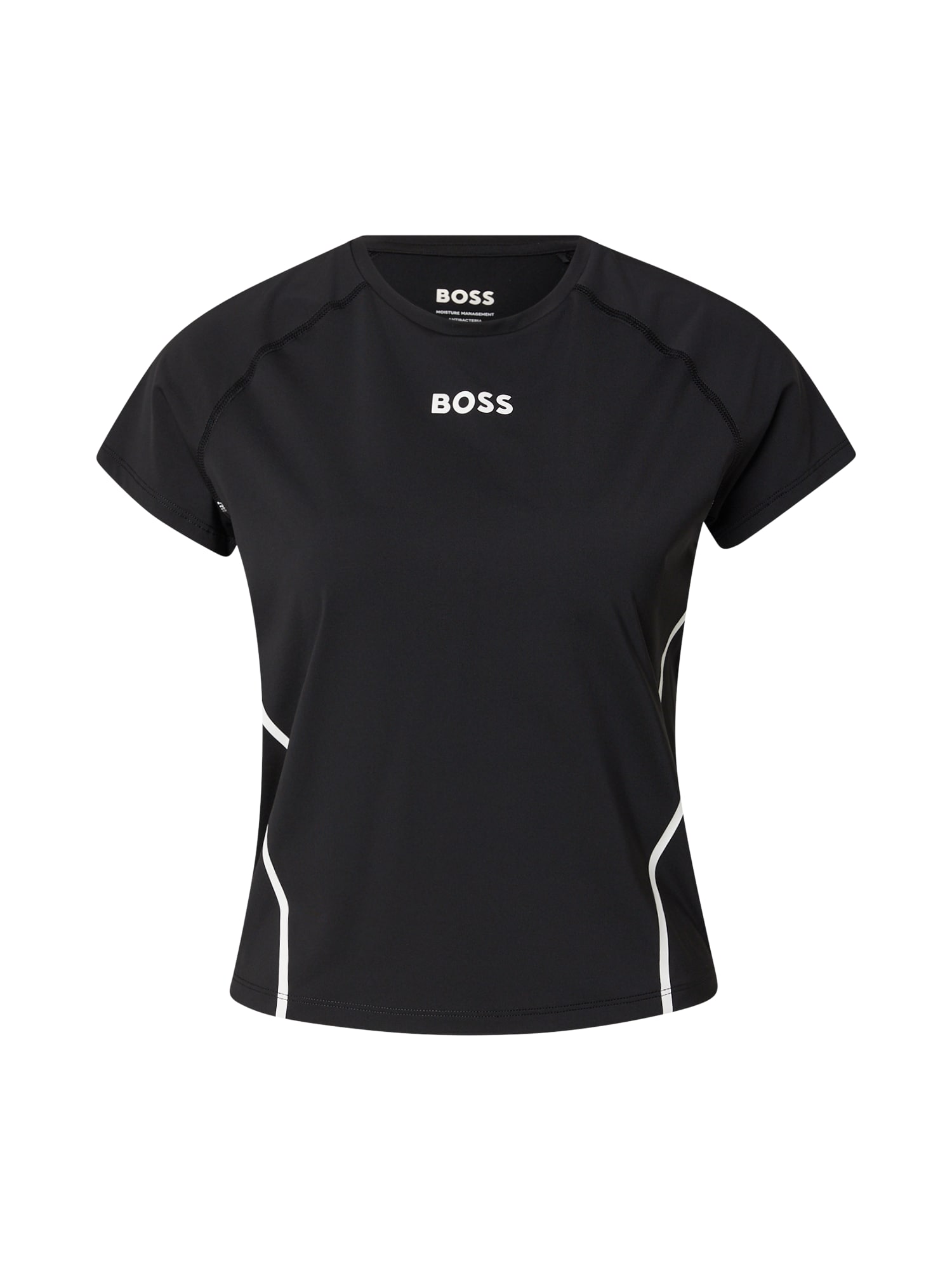 BOSS Tricou Elogofit2 negru / alb