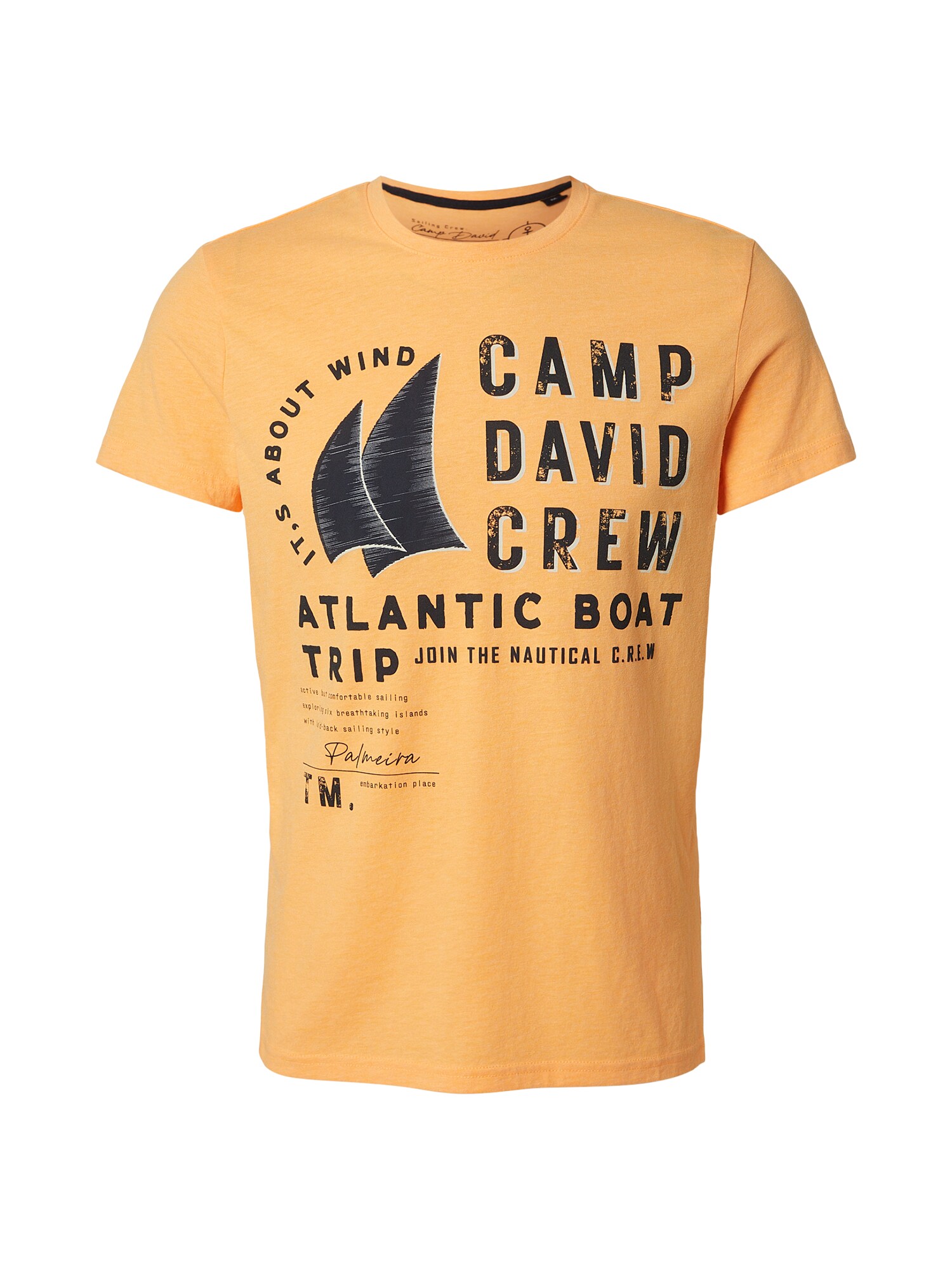 CAMP DAVID Tricou  portocaliu / negru
