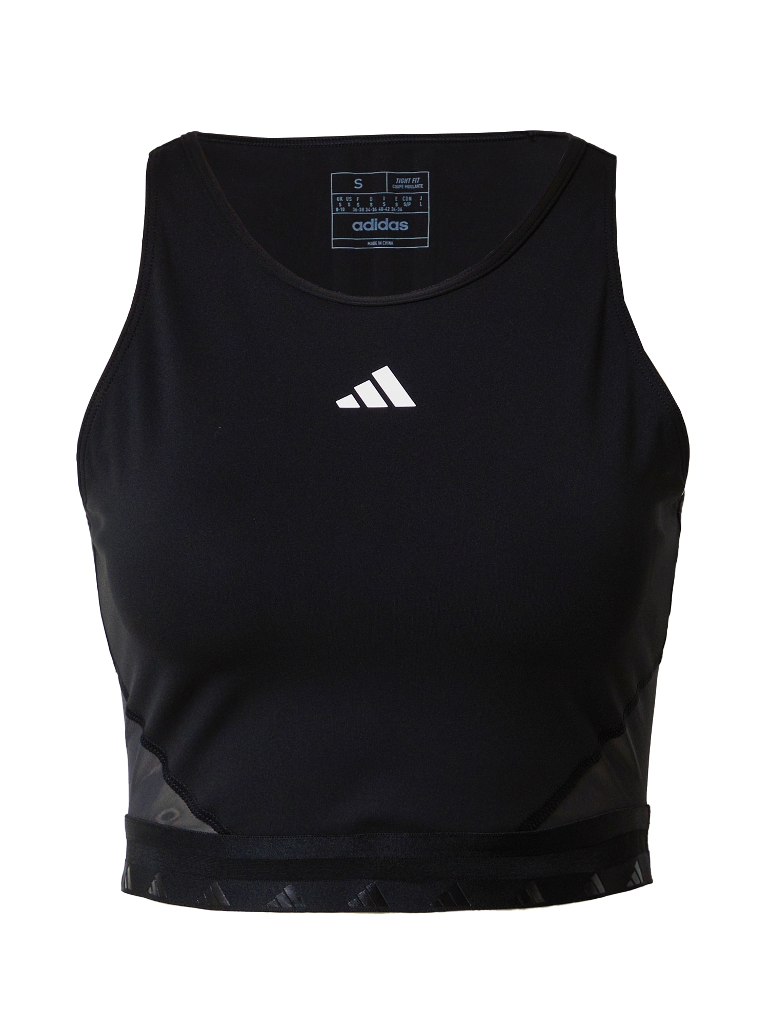 ADIDAS PERFORMANCE Sportiniai marškinėliai be rankovių 'Aeroready Hyperglam' juoda / balta