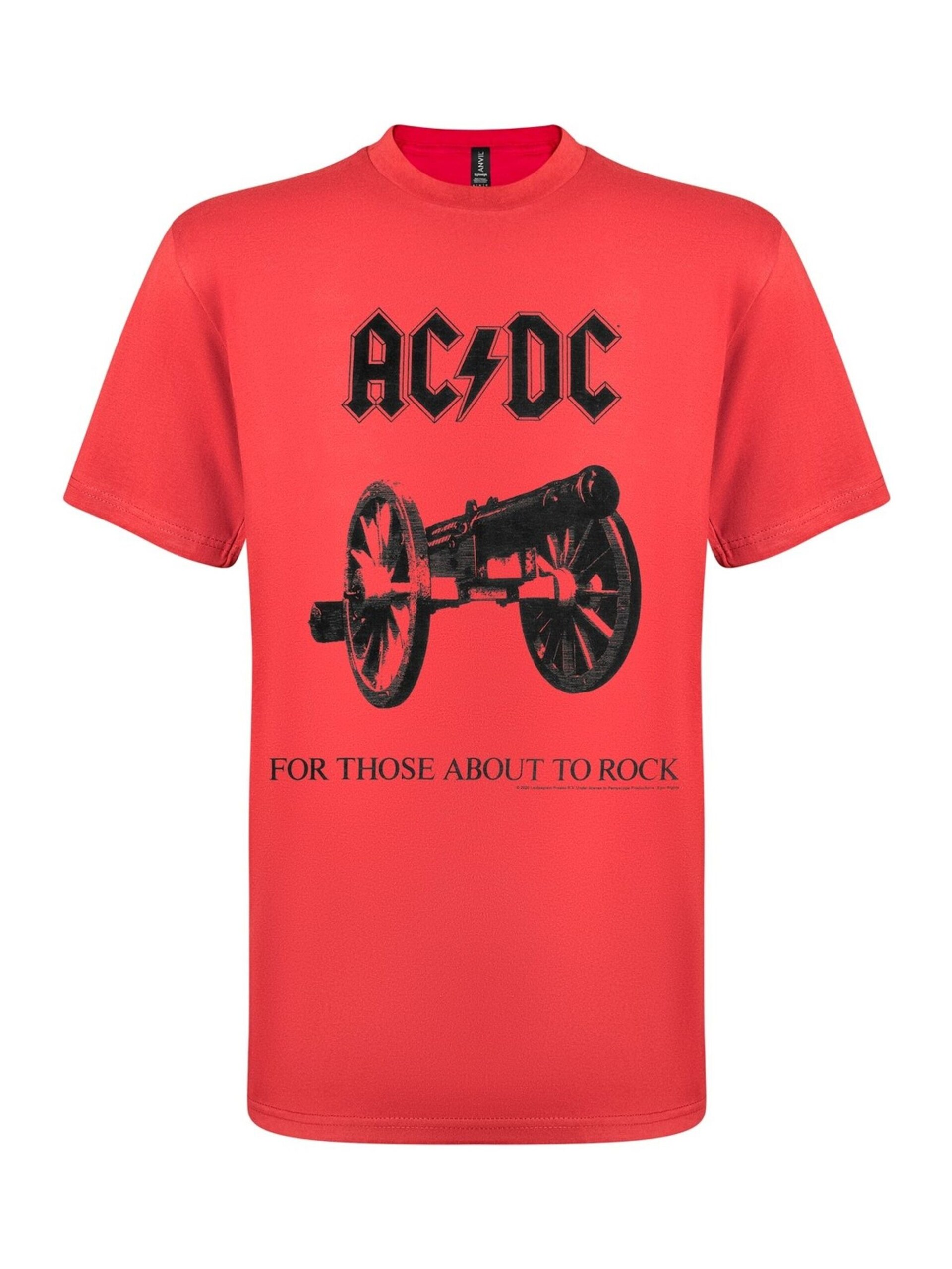 AC/DC T-shirt 'AC/DC For Those about to rock red mens t-shirt' herr