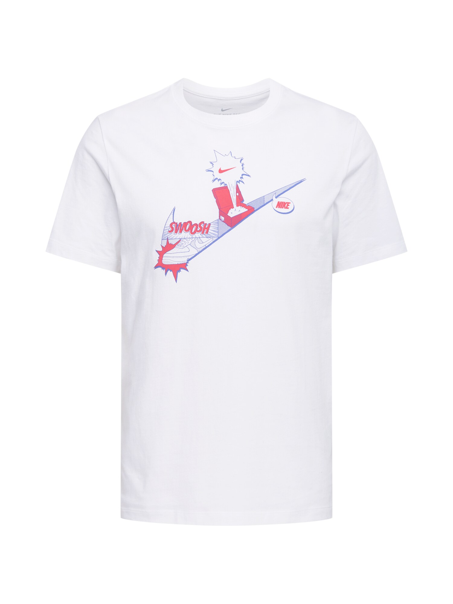 NIKE Marškinėliai  balta / sidabro pilka / granatų spalva
