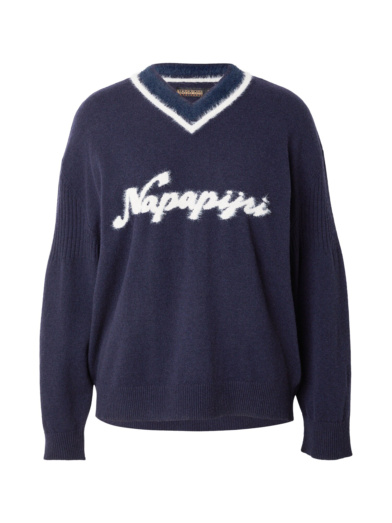 NAPAPIJRI Pulover D-MALEZ albastru marin / alb