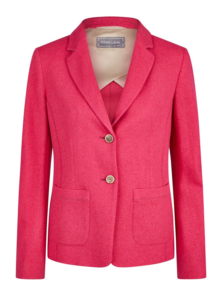 White Label 2-Knopf-Blazer mit aufgesetzten Taschen Damen Größe 40 pink