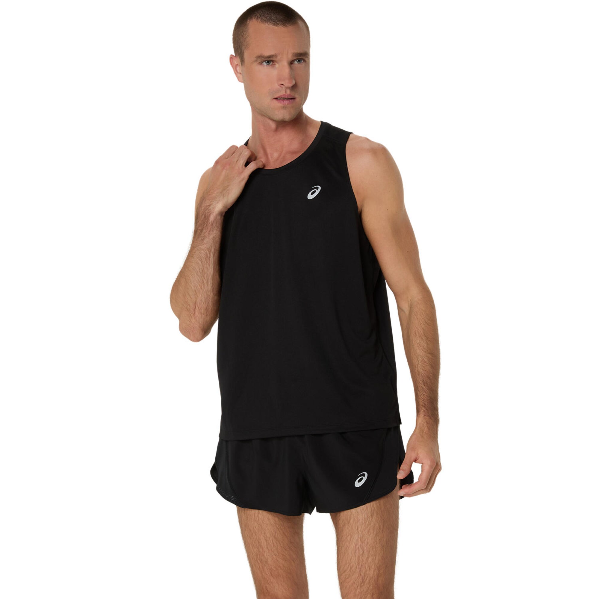 ASICS Tricou funcțional  negru / alb