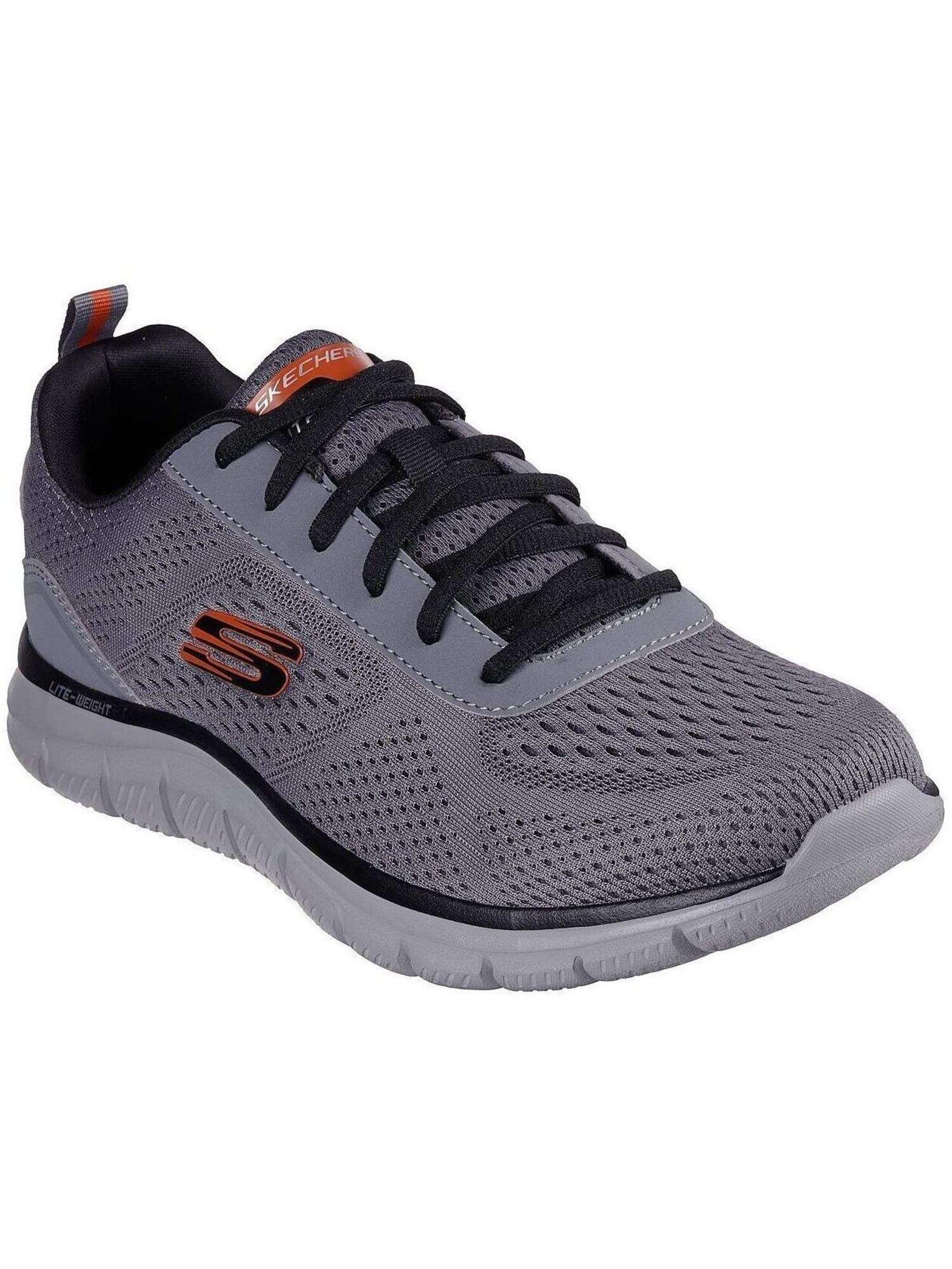 SKECHERS Zapatillas deportivas bajas 'Leshur' grafito / gris oscuro / salmón