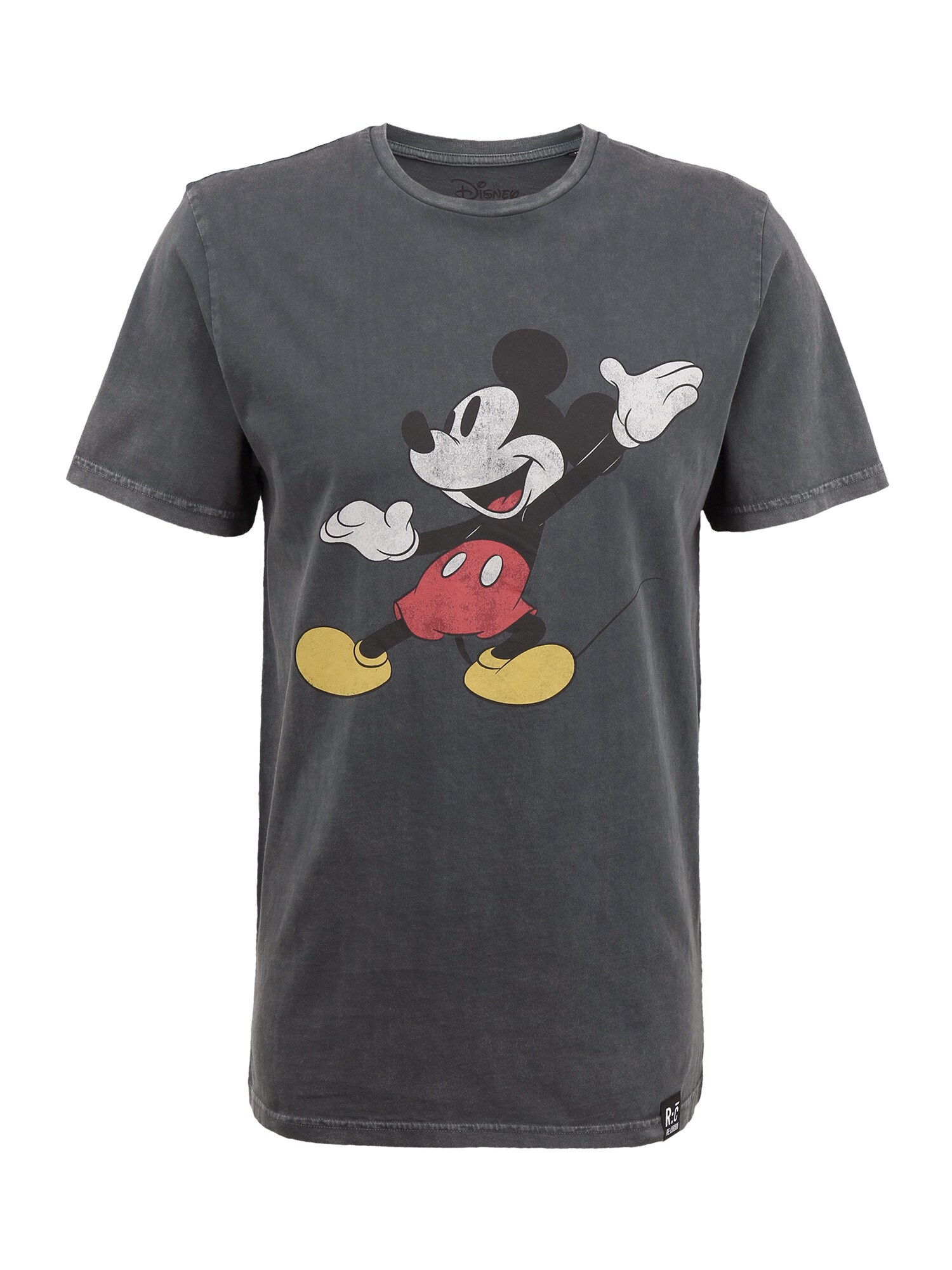 Recovered Marškinėliai 'Mickey Mouse' geltona / tamsiai pilka / raudona / juoda / balta