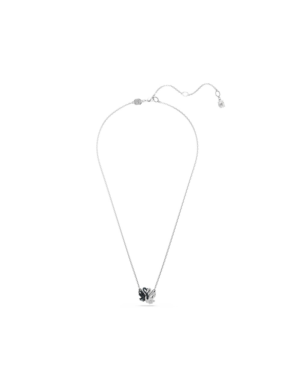 Halsband 'Swan' svart / silver