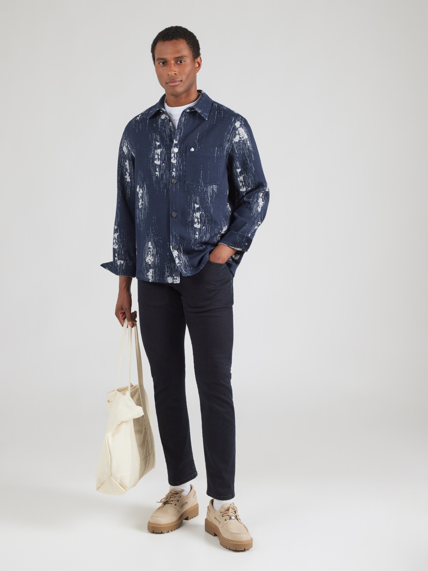 SCOTCH & SODA Camisa  navy / blanco – imagen 4