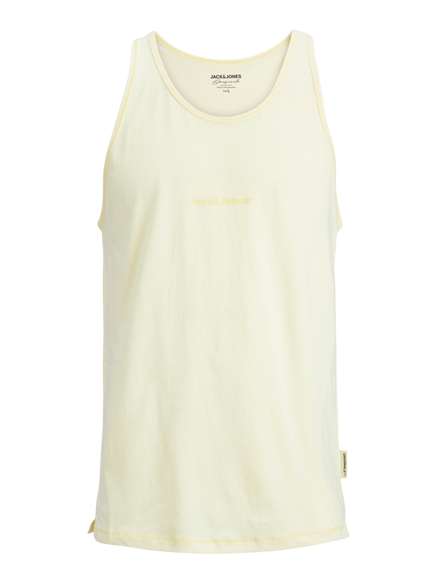 JACK & JONES Тениска  пастелно жълто / светложълто