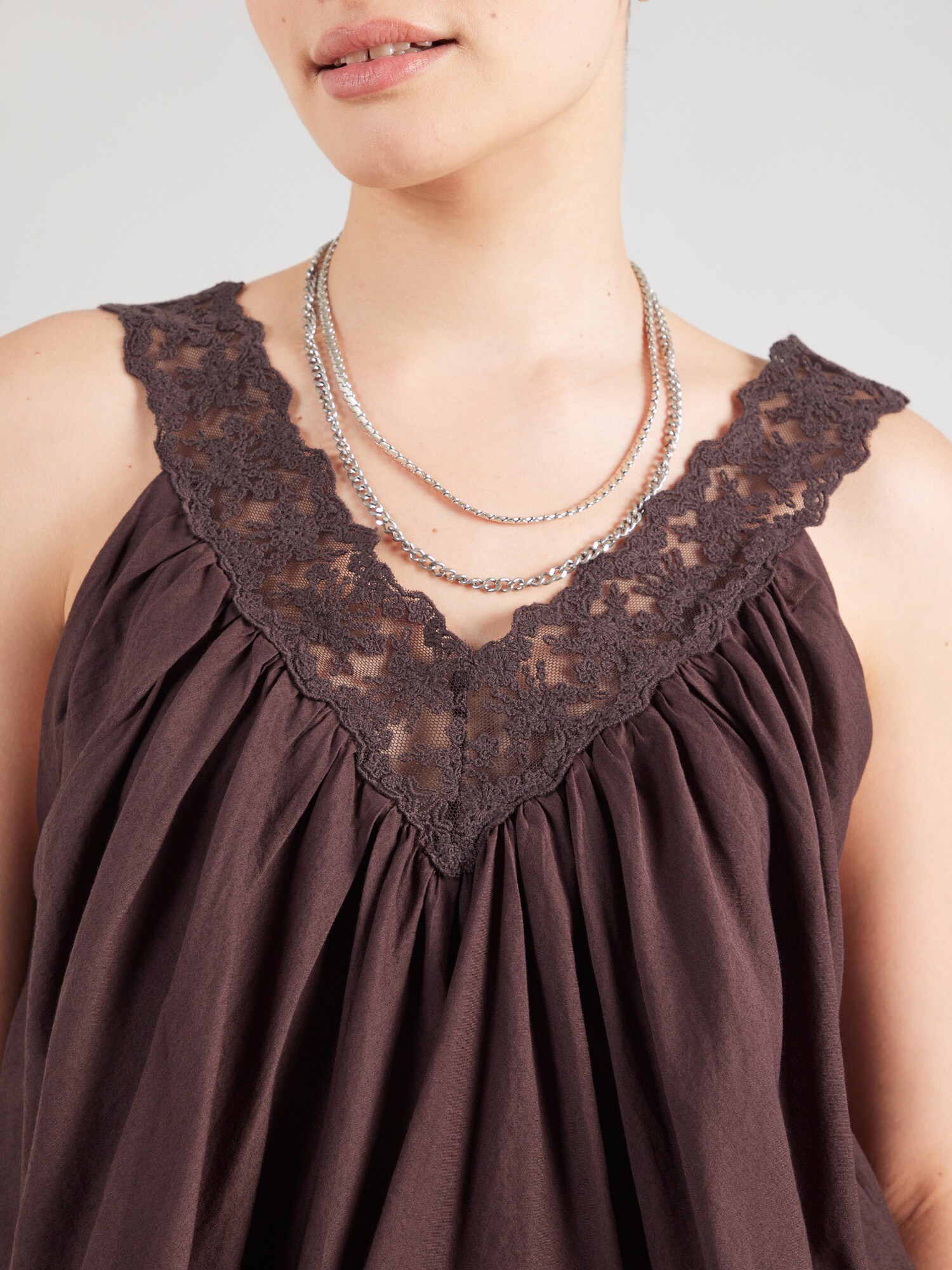 TOPSHOP Top  čokoládová (obrázok 5)