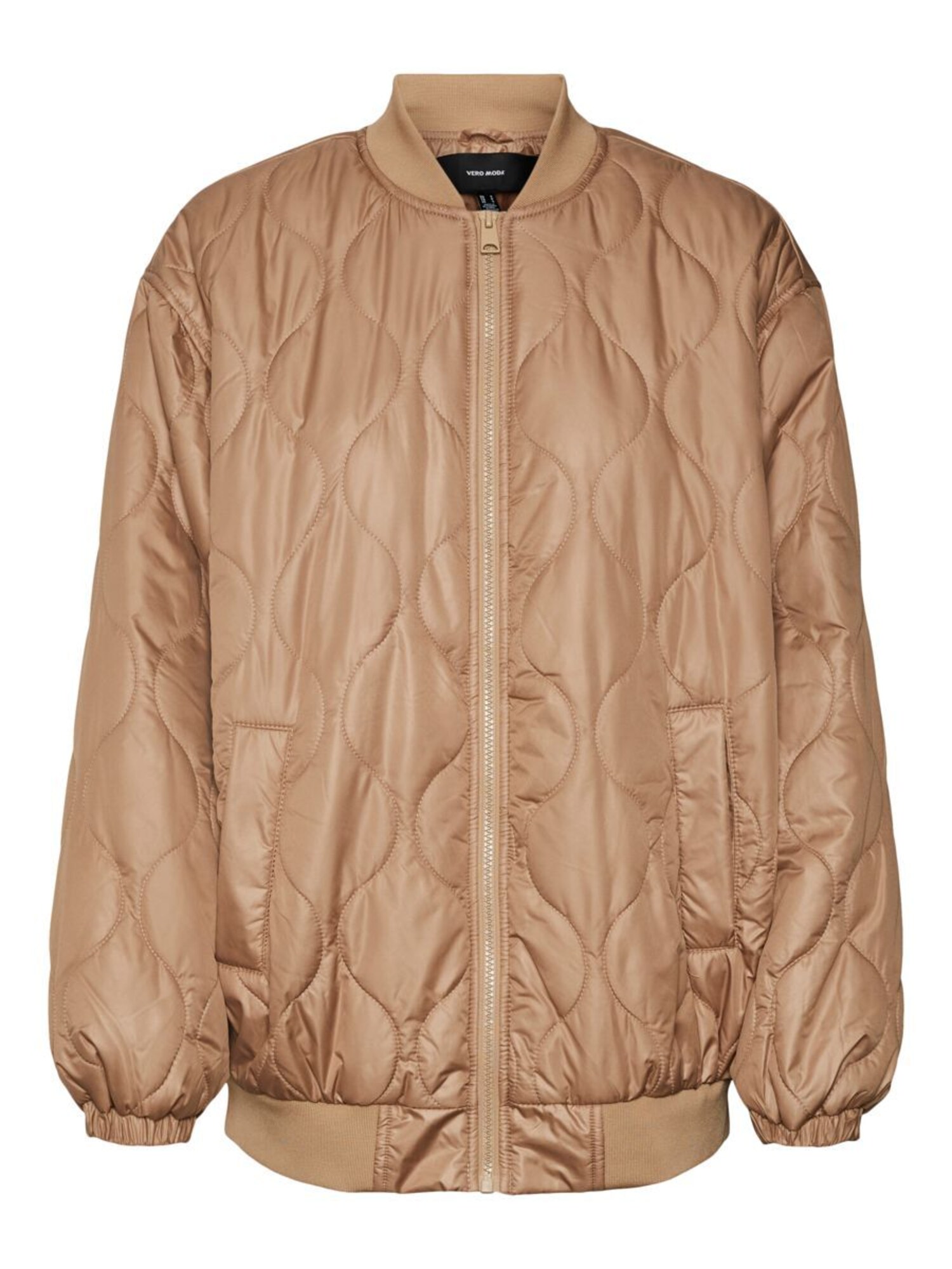 VERO MODA Prechodná bunda svetlohnedá