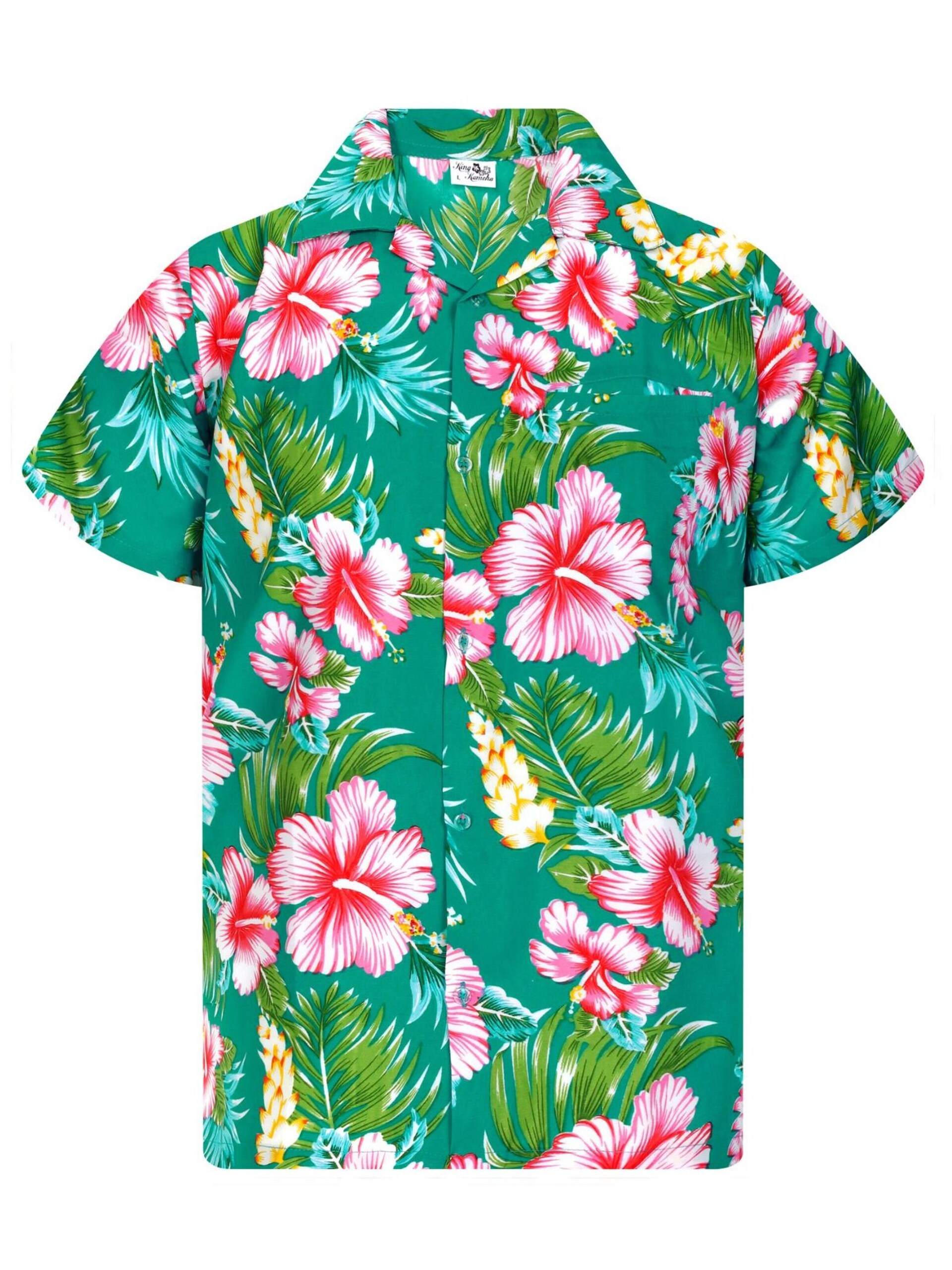King Kameha T-shirt 'Hibiscus New' herr