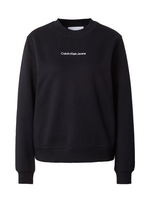 Calvin Klein Jeans Sweatshirt ‘INSTITUTIONAL’ Zwart / Wit