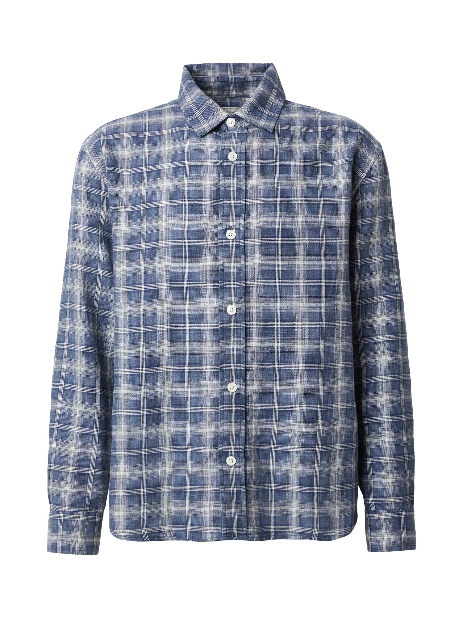Abercrombie & Fitch Košeľa  námornícka modrá / šedobiela