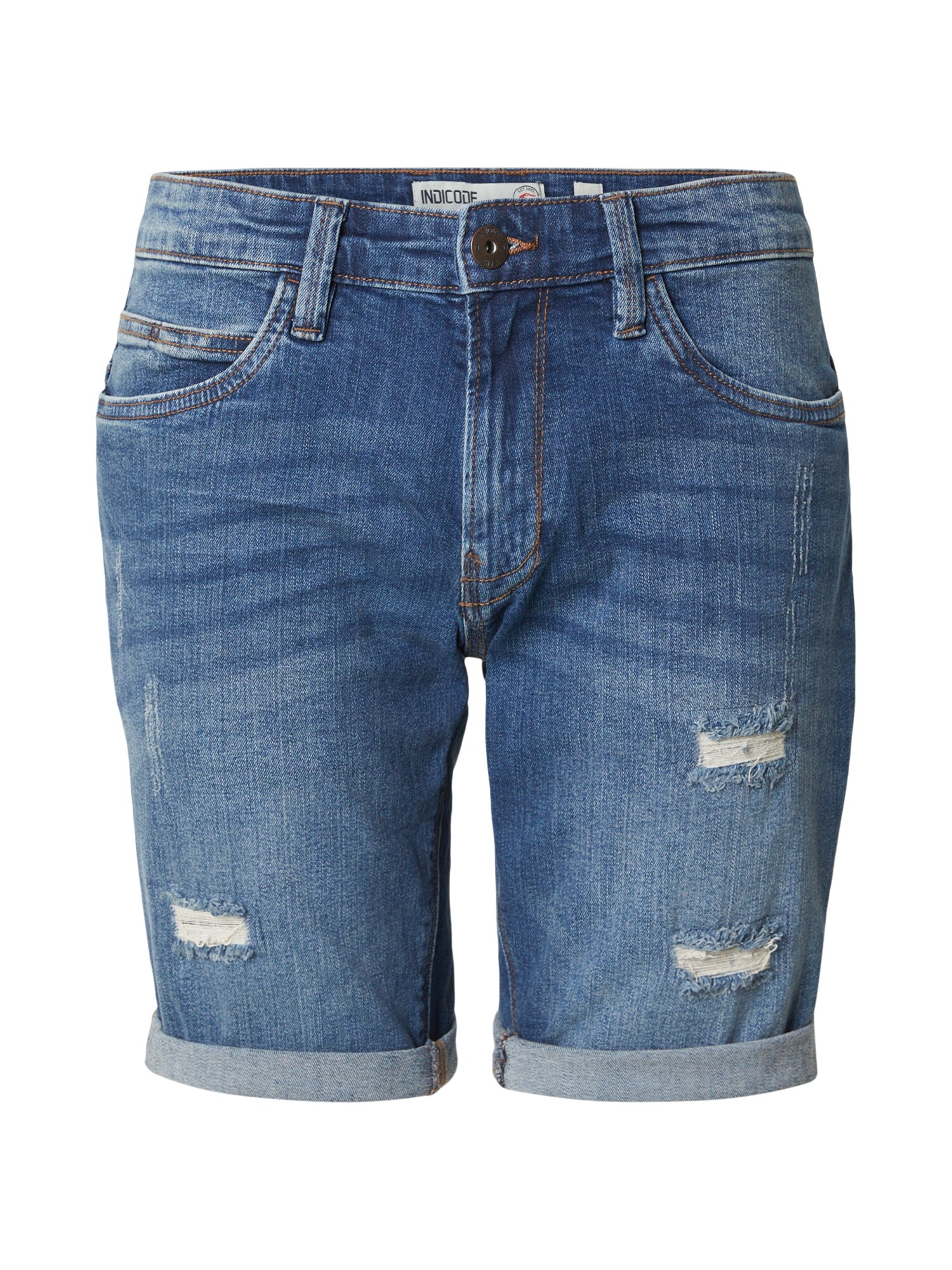 INDICODE JEANS Jeans 'Kaden Holes'  albastru denim