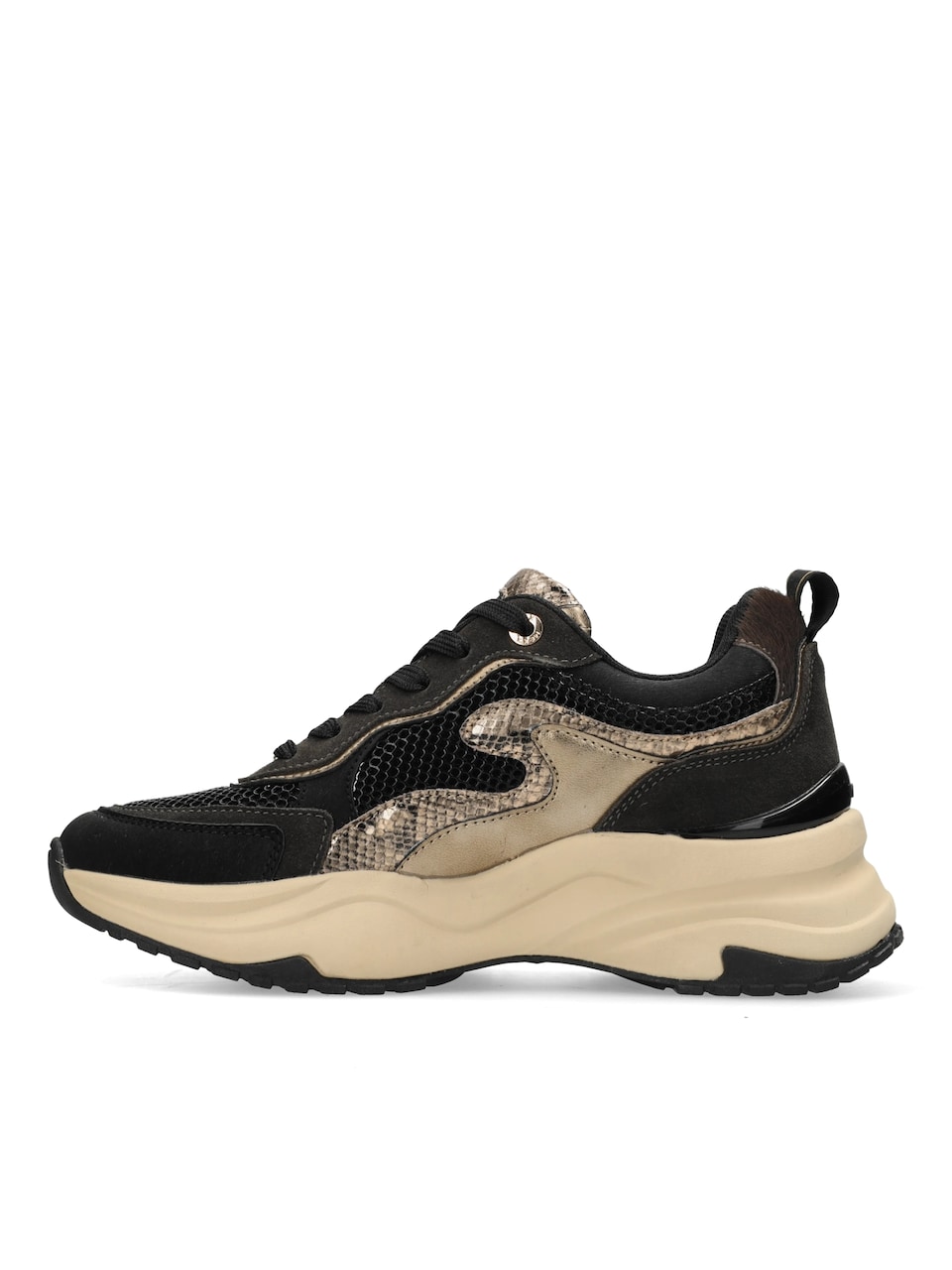 Låg sneaker 'Palma Ora' mörkbrun / guld