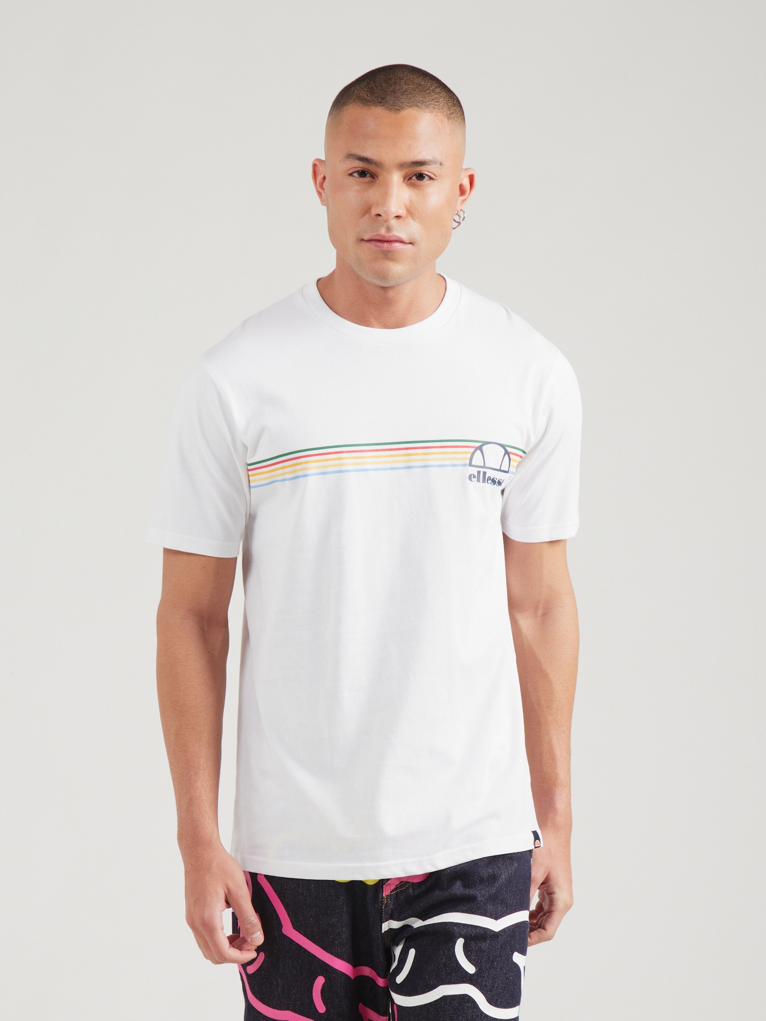 ELLESSE Póló  világoskék / sárga / zöld / fehér termék 2. képe