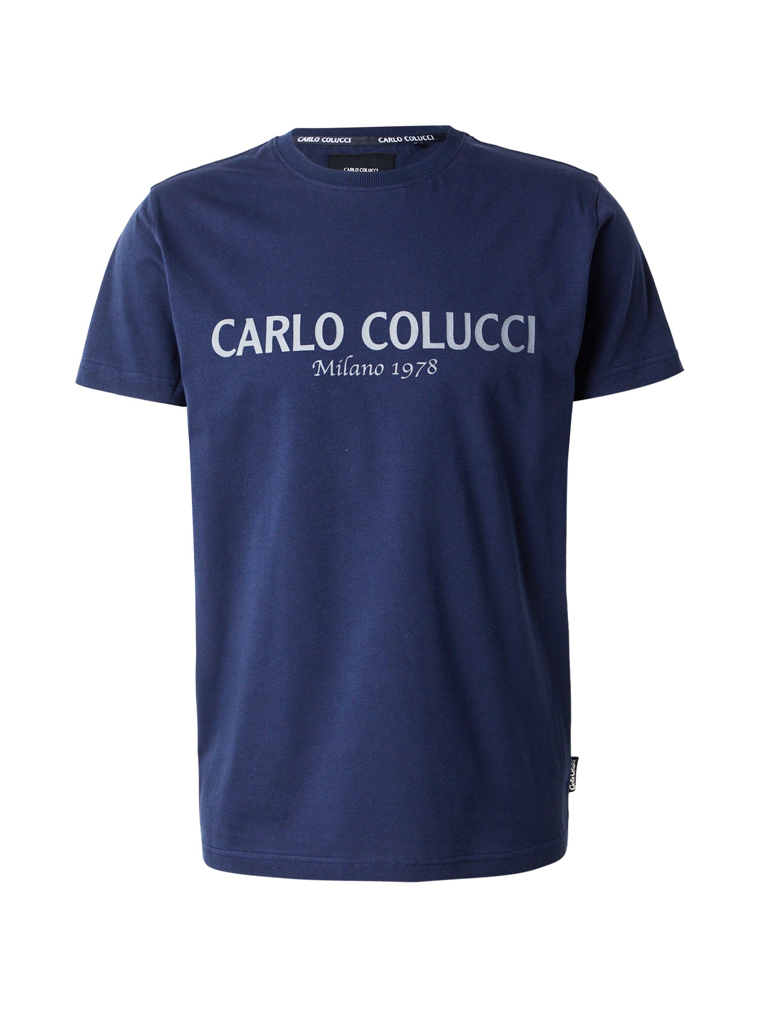 Carlo Colucci Tričko 'Di Comun' námornícka modrá / sivá