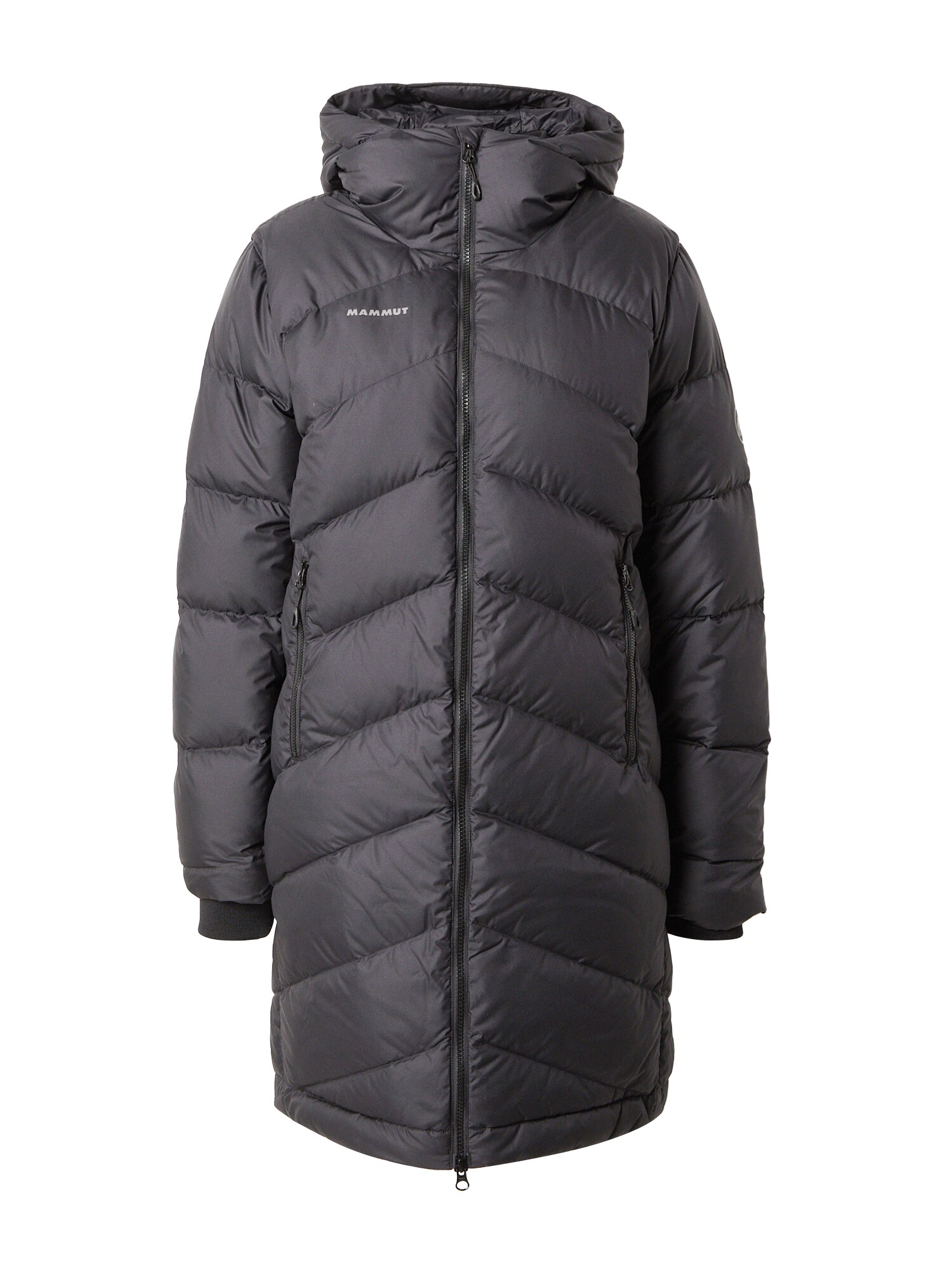 MAMMUT Outdoorový kabát 'Fedoz'  svetlosivá / čierna