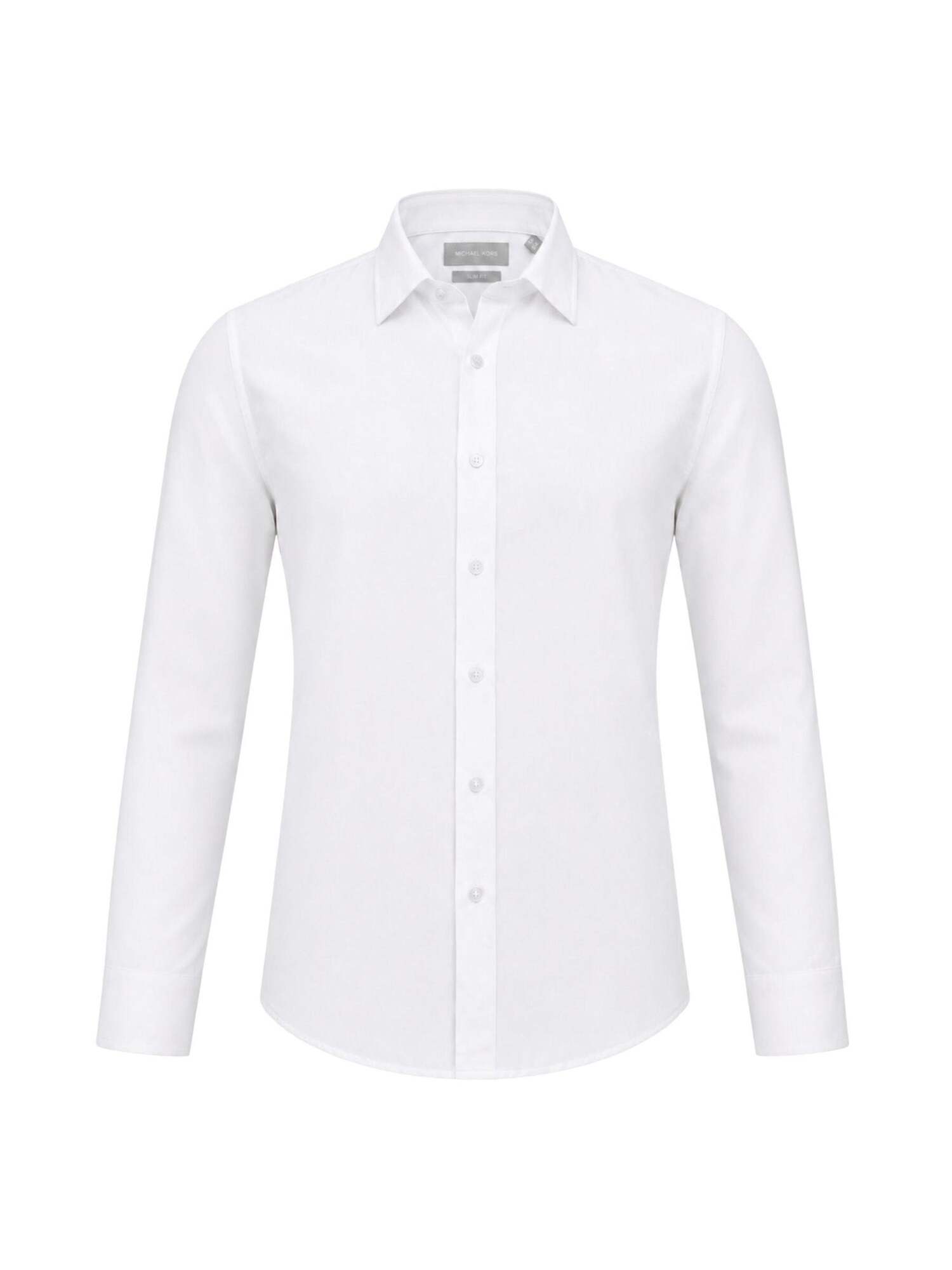 Michael Kors Camisa de negocios 'COTTON LINEN SLIM SHIRT'  blanco