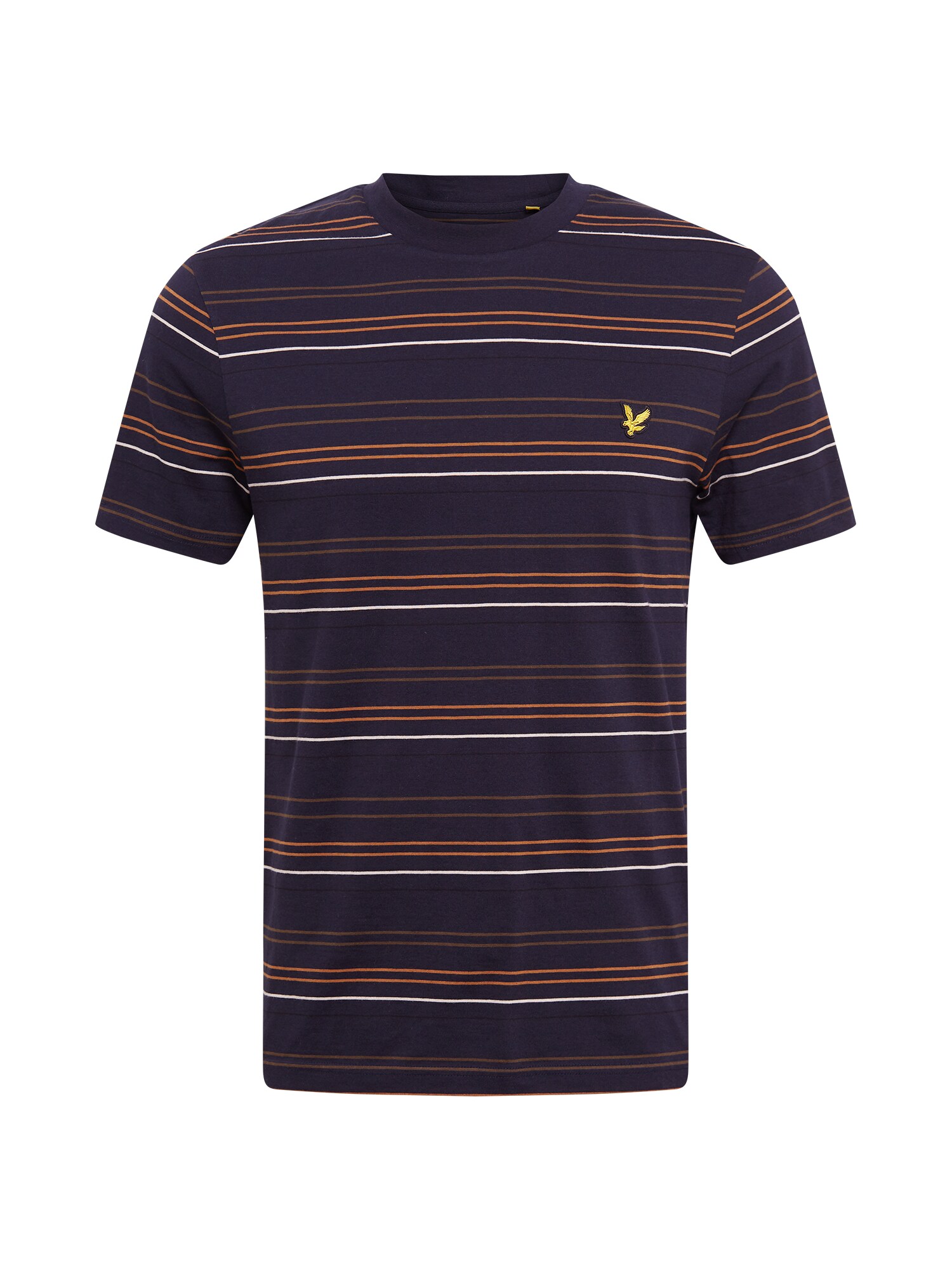 Lyle & Scott Marškinėliai  tamsiai mėlyna / ruda / balta / oranžinė