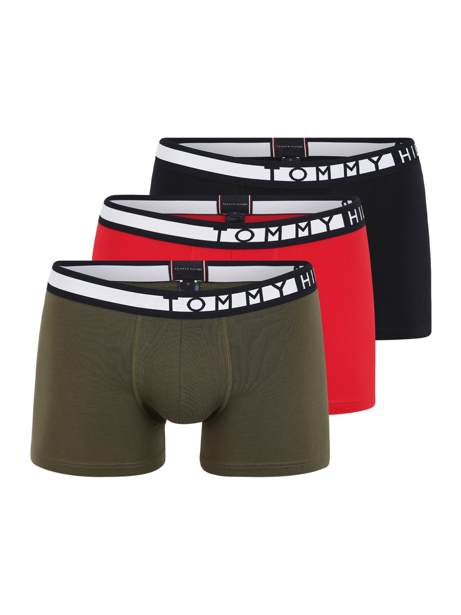 Tommy Hilfiger Underwear Boxer trumpikės  tamsiai mėlyna / alyvuogių spalva / raudona