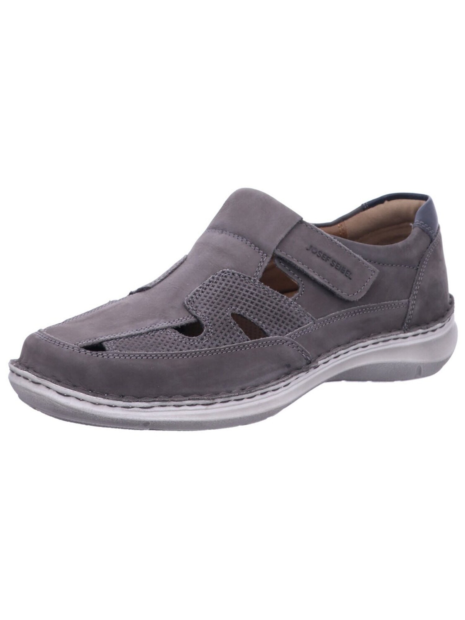 Josef Seibel Huisschoen 'Slipper Herren 44981518 740 Echtleder In Grau' Grijs