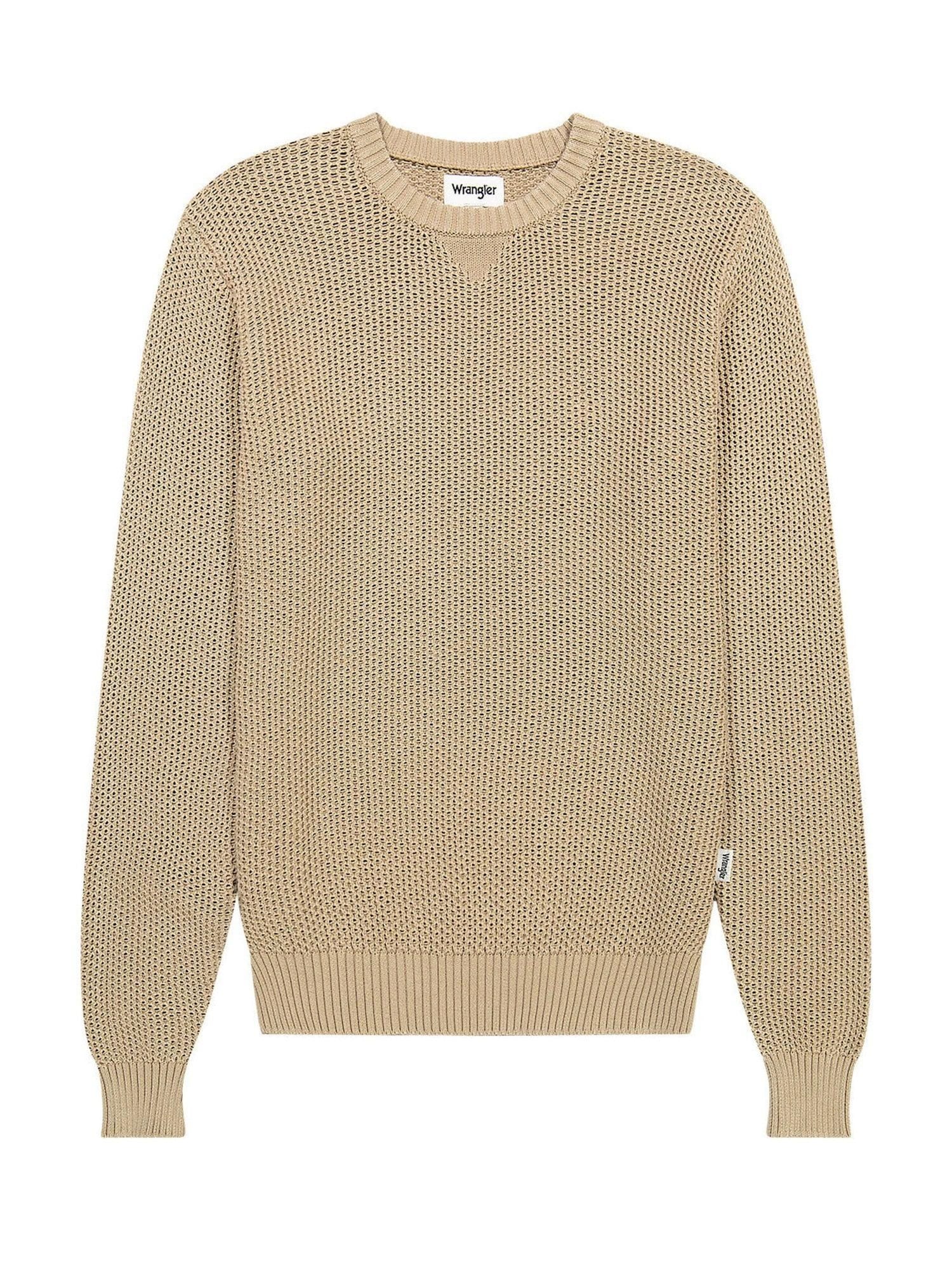 WRANGLER Jersey 'CREWNECK TIMBERWOLF'  beige