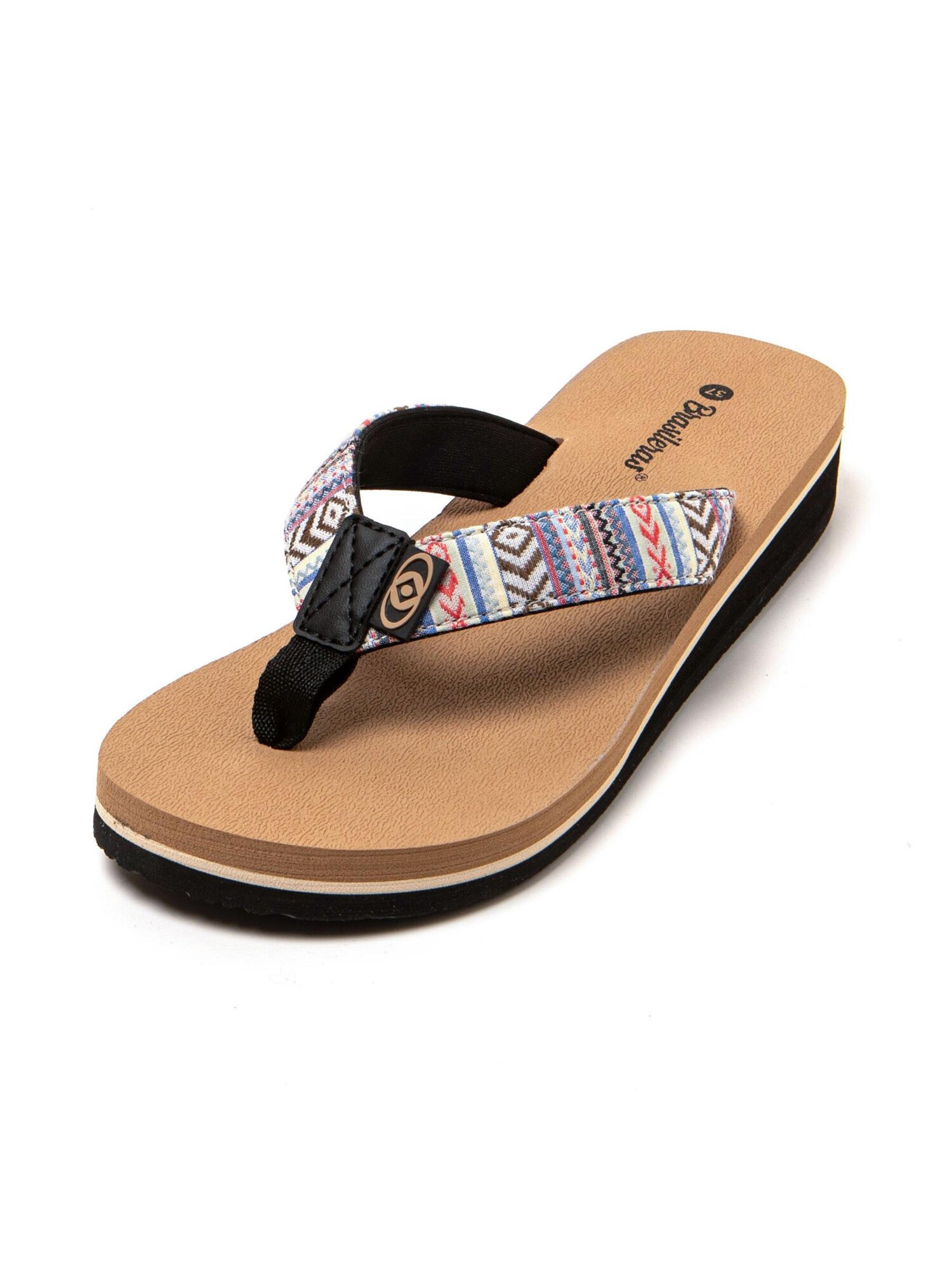 Brasileras Sandalias de dedo 'Maya'  beige / azul / marrón oscuro / rojo