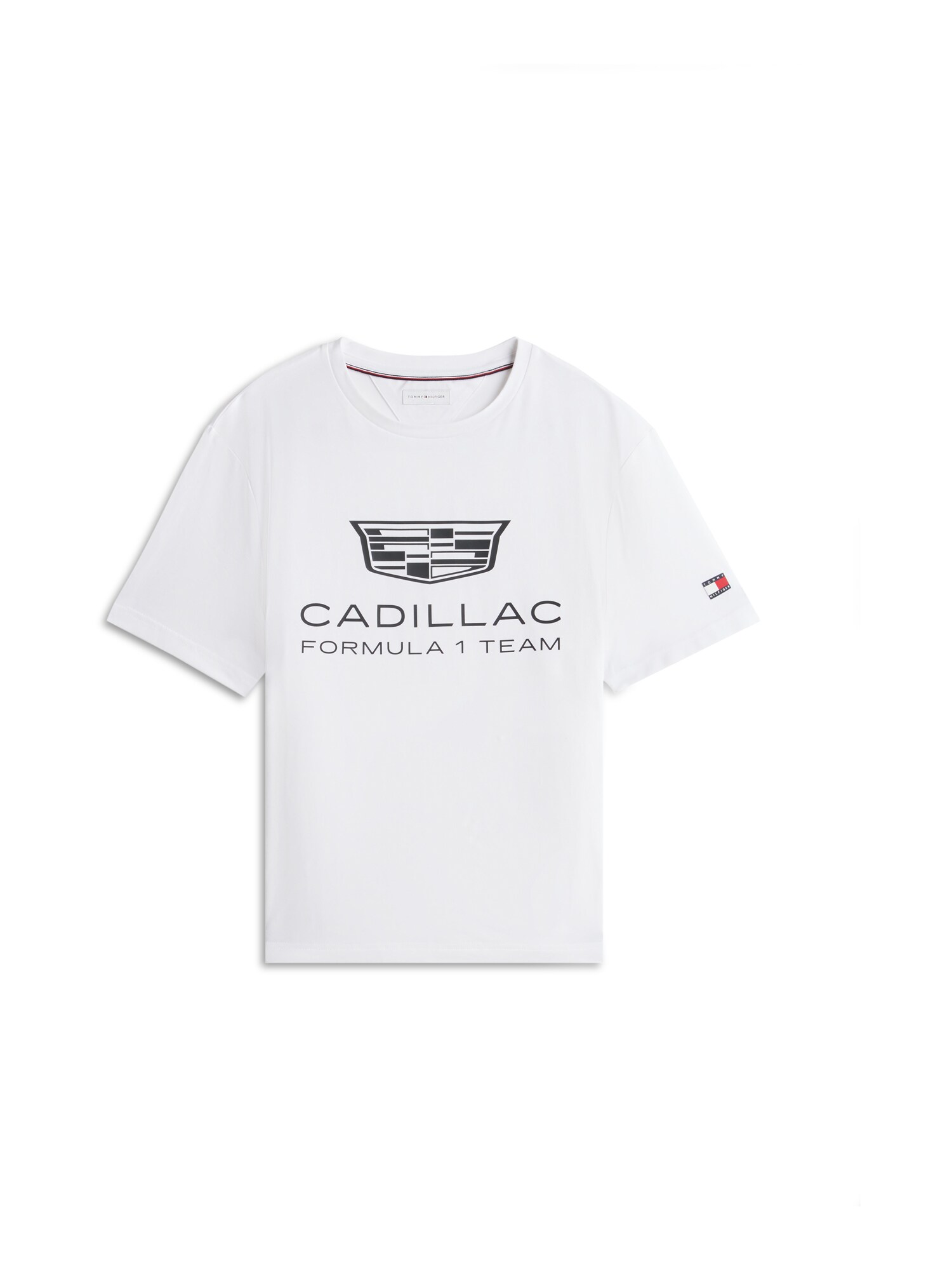 TOMMY HILFIGER Tricou negru / alb