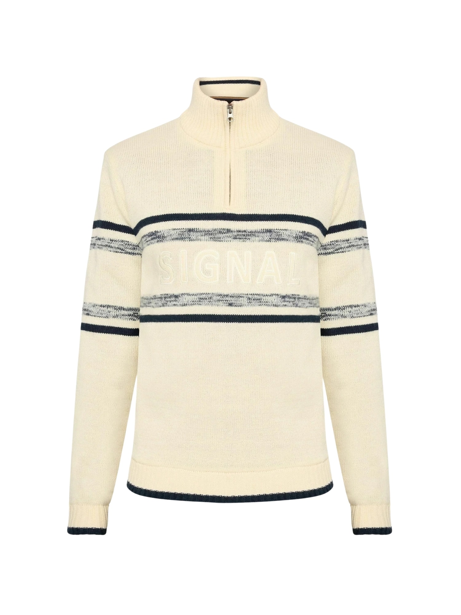 Signal Pullover 'NeoSi'  écru / grigio sfumato / nero