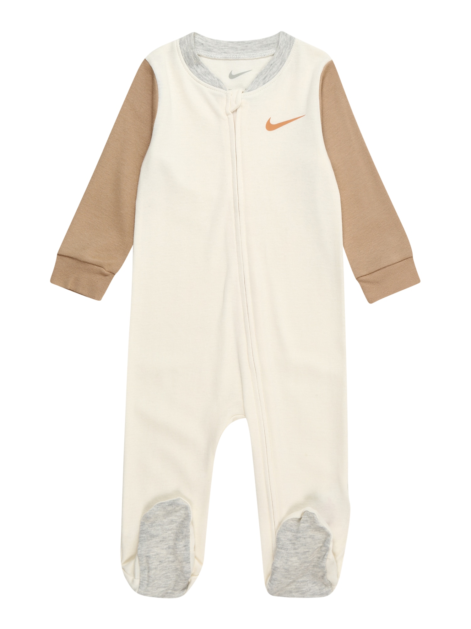 Nike Sportswear Pidžama set  svijetlobež / brokat / siva melange / tamno narančasta