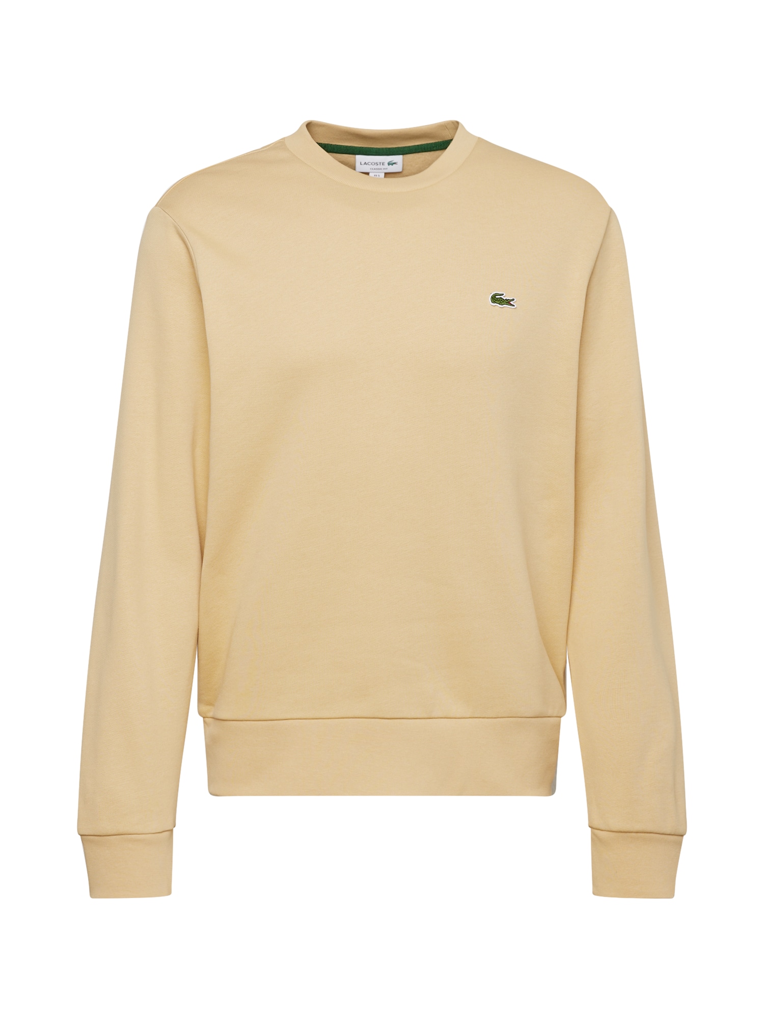 LACOSTE Sweater majica  pijesak / tamno zelena / bijela
